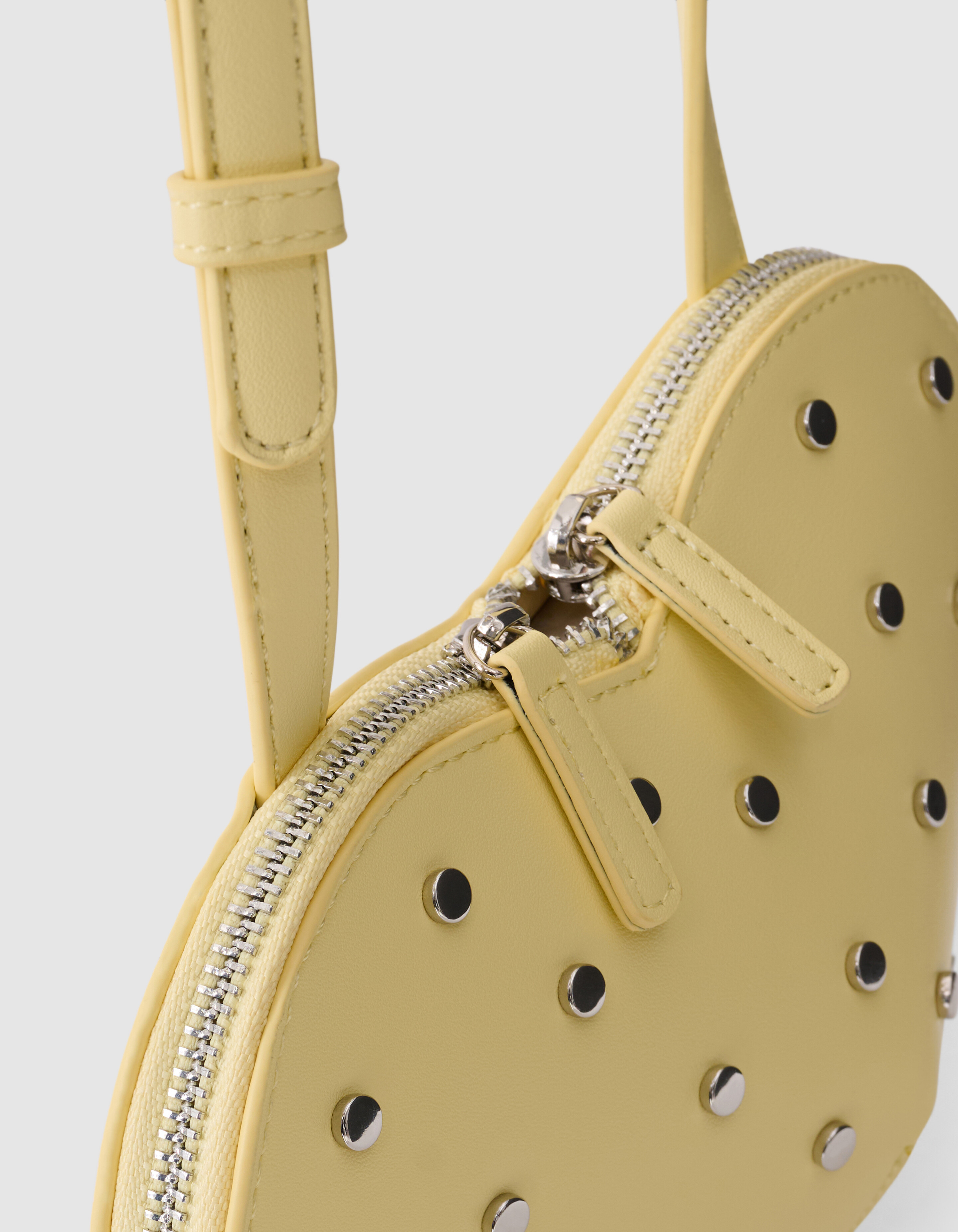 Heart Stud Tas Lichtgeel SHOEBY ACCESSOIRES