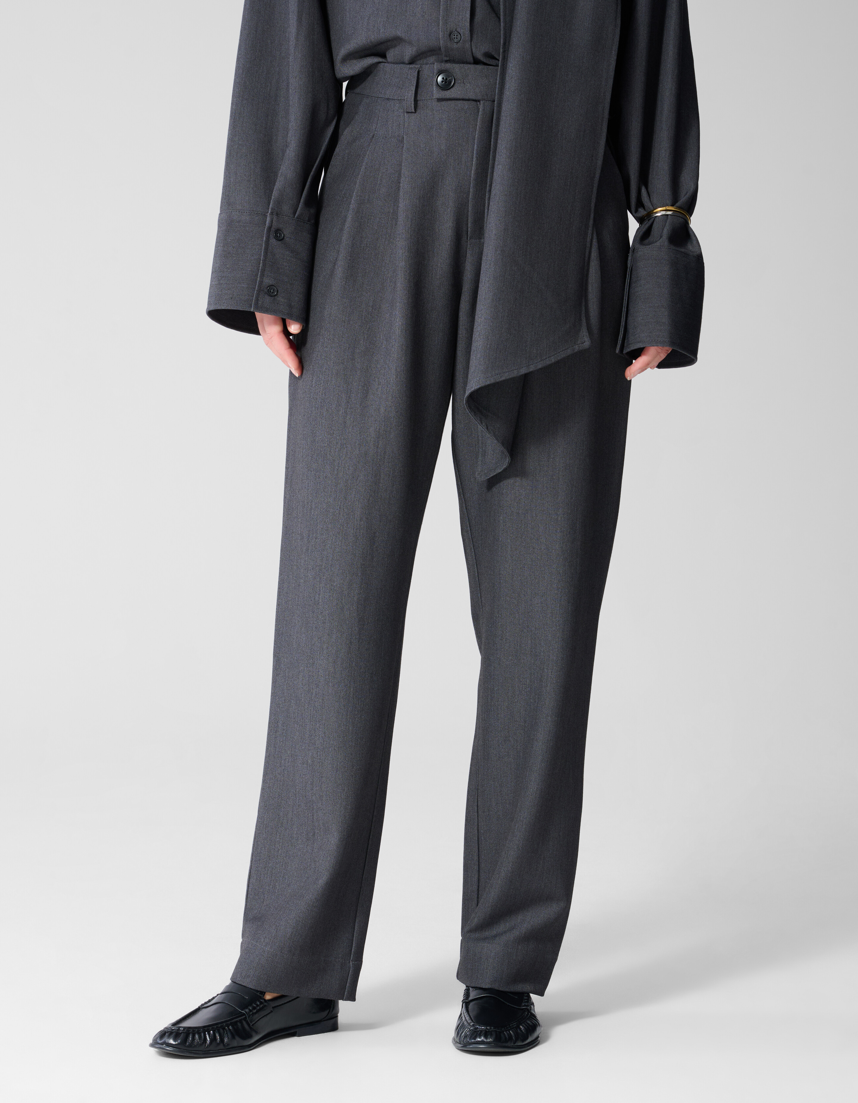 Tailored Slim Fit Broek Donkergrijs By Lonneke SHOEBY WOMEN