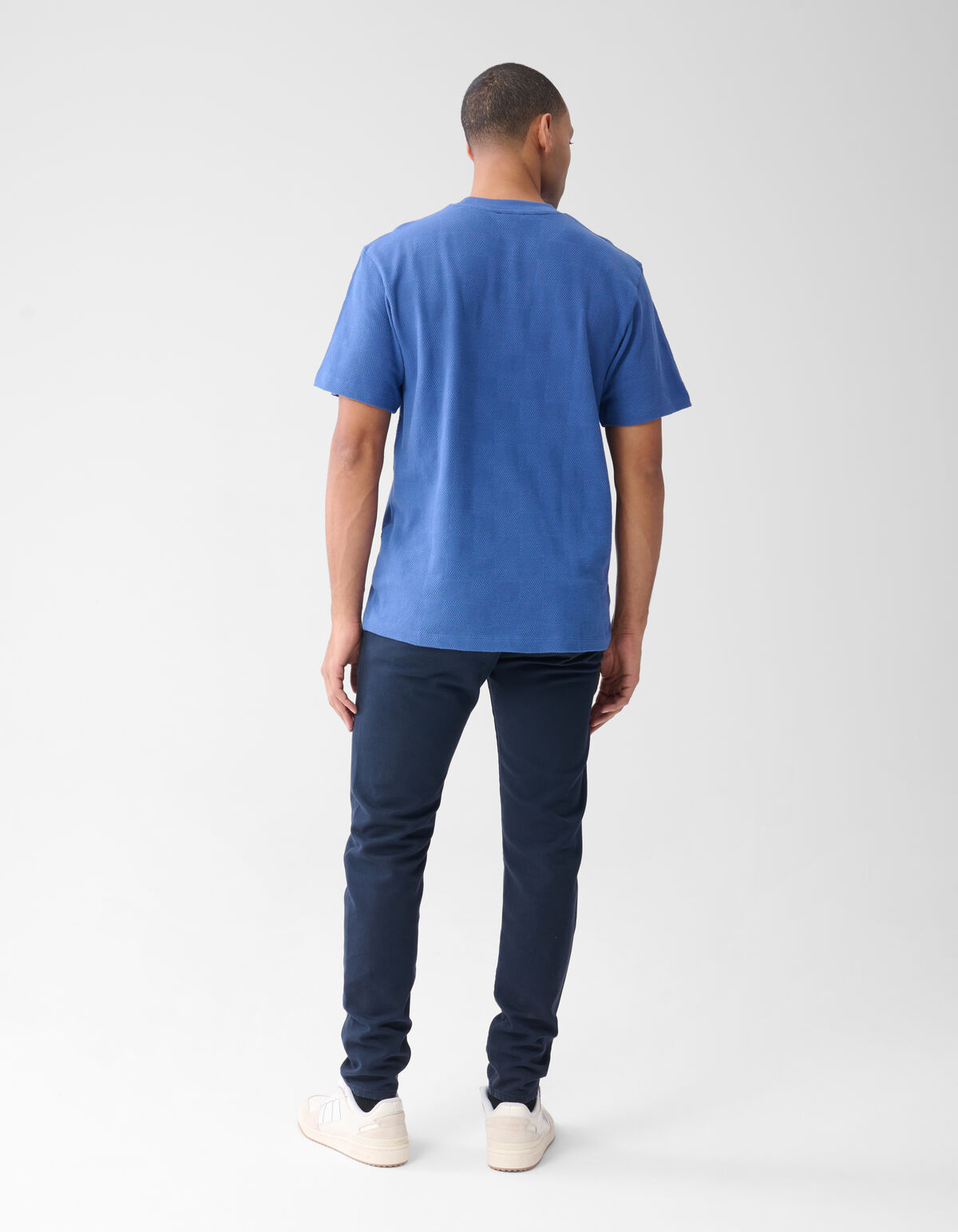 Patchwork T-shirt Blauw SHOEBY MEN