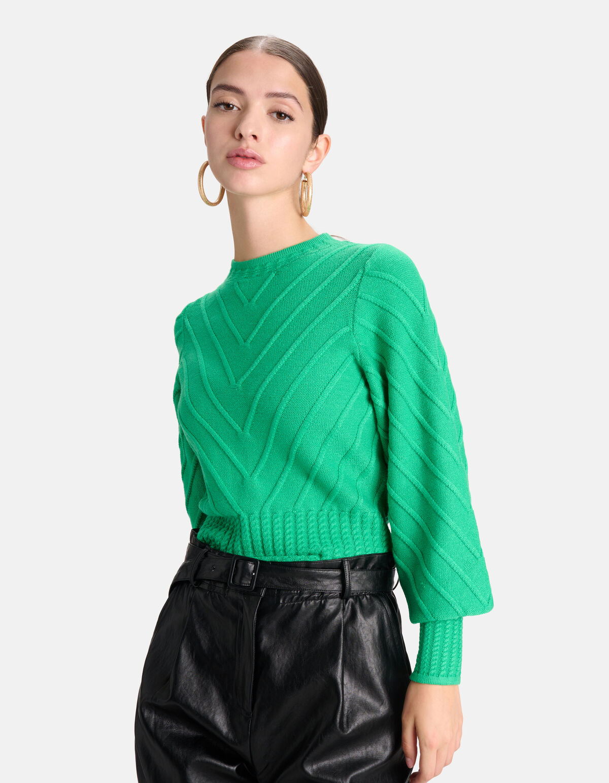 Diagonaal Trui Groen SHOEBY WOMEN