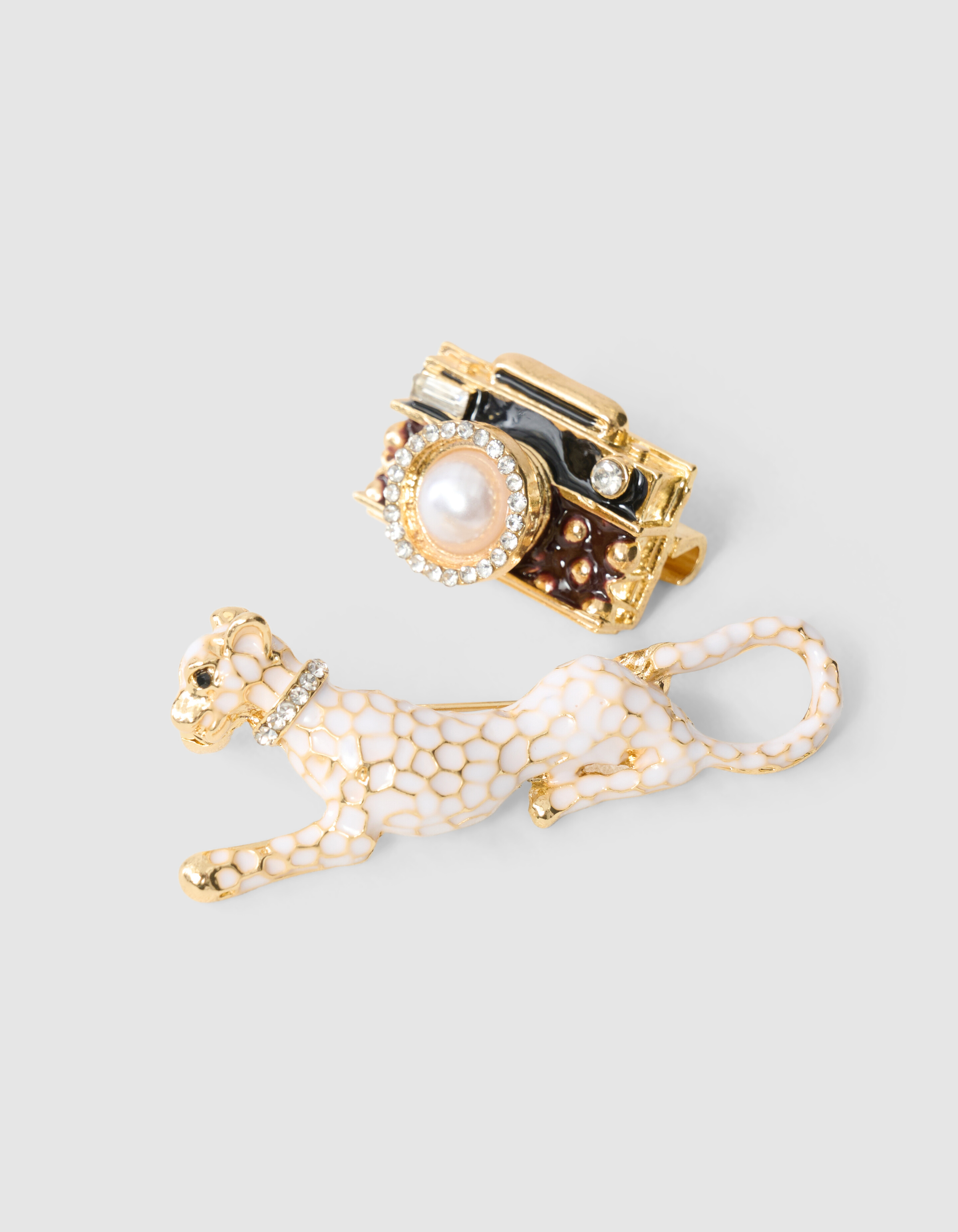 Leopard Broche Set Goud SHOEBY ACCESSOIRES