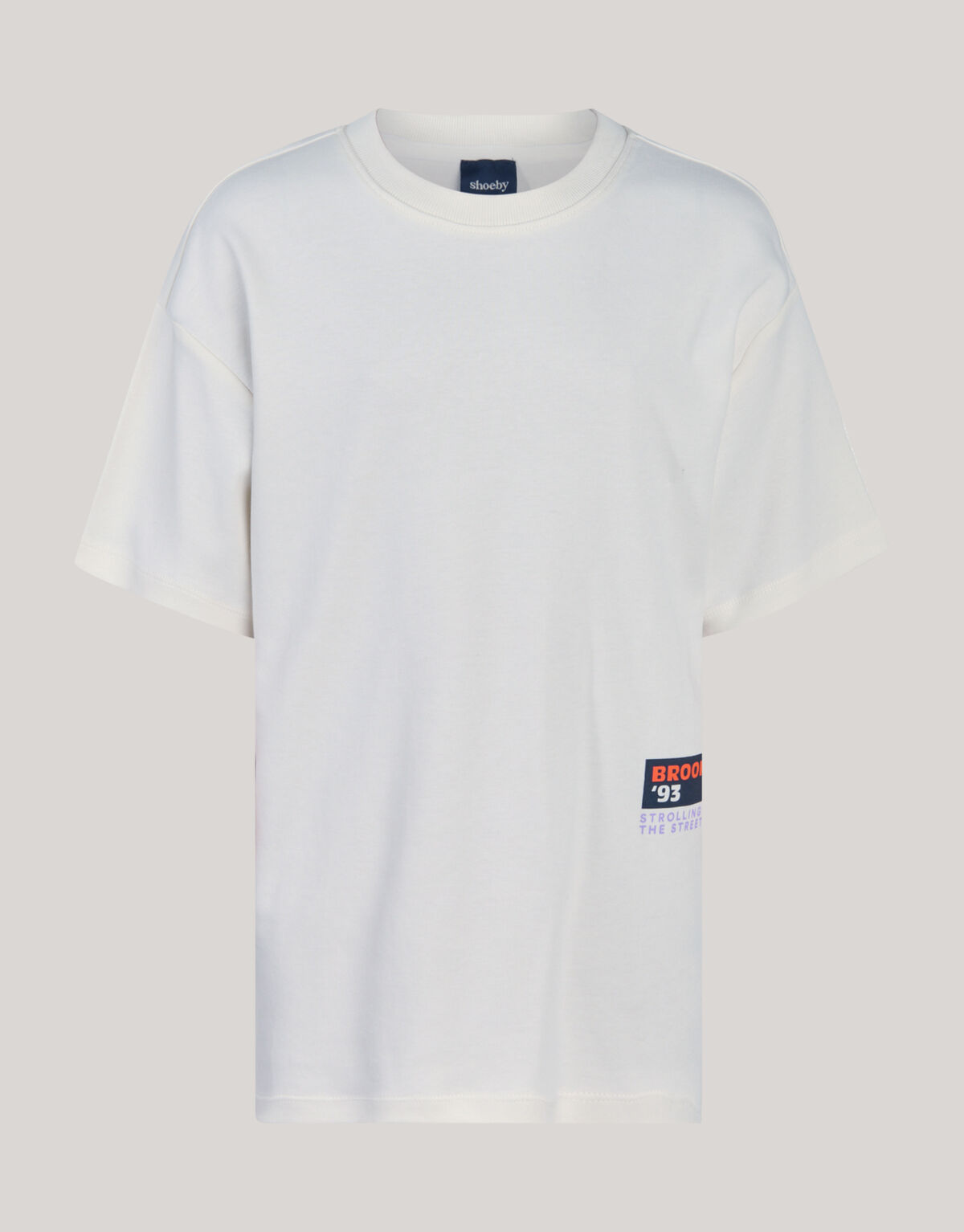 Backprint T-shirt Gebroken Wit SHOEBY BOYS