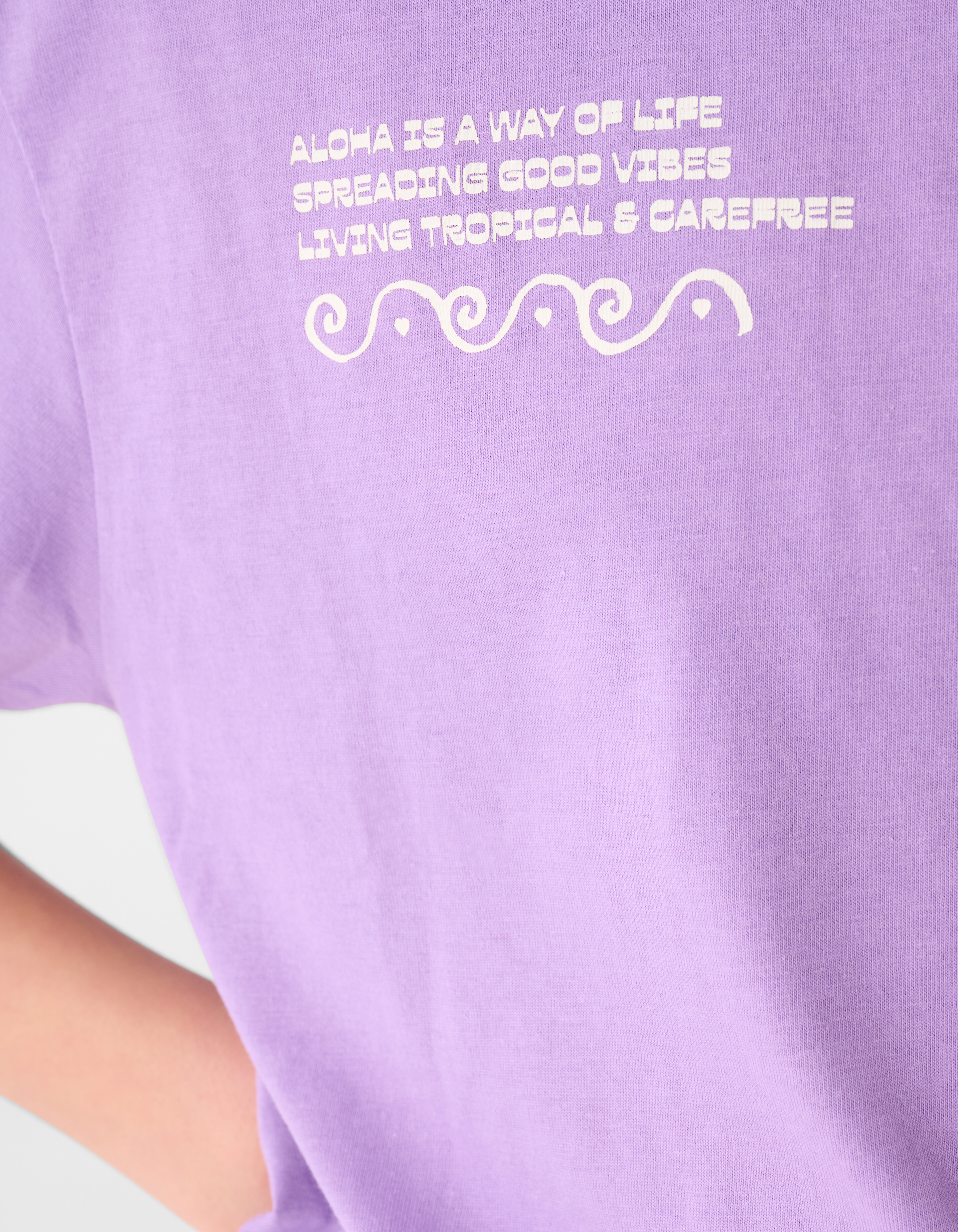 Aloha Vibes Artwork T-shirt Paars SHOEBY GIRLS