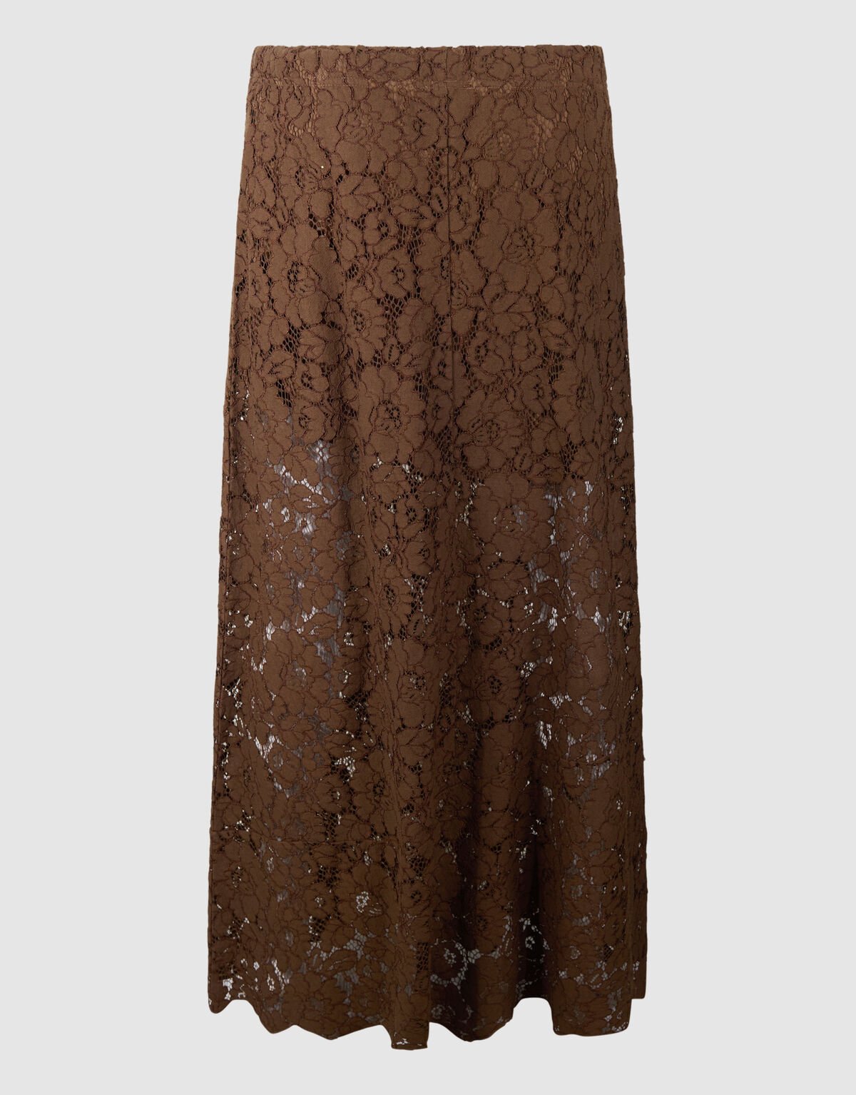 Kanten Maxi Rok Bruin SHOEBY WOMEN