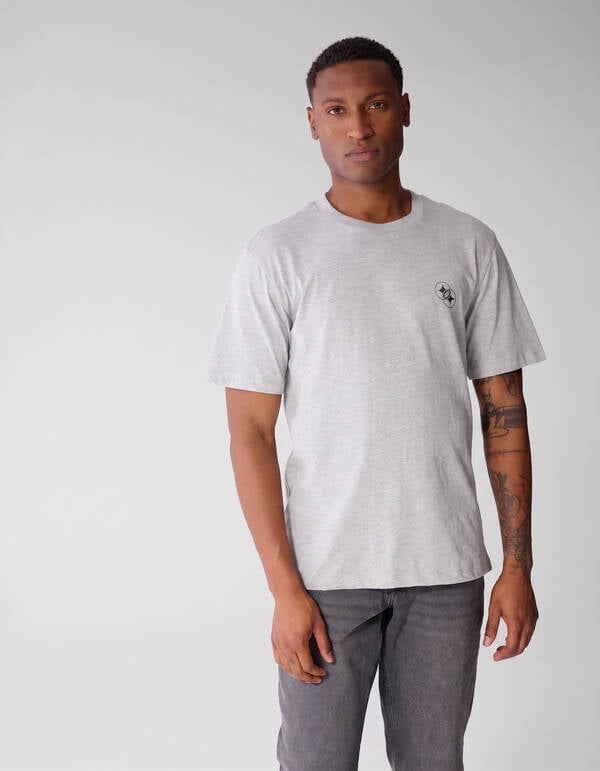 Diagonal T-shirt Lichtgrijs SHOEBY MEN