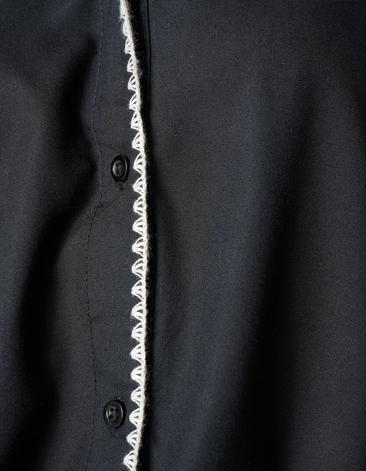 Embroidery Blouse Zwart SHOEBY WOMEN