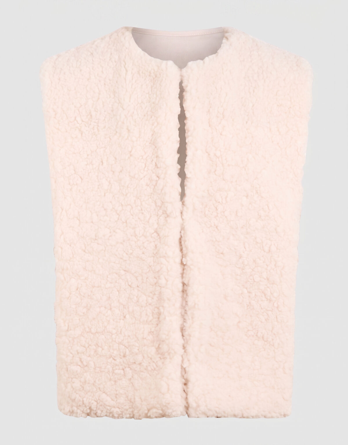 Teddy Mix Gilet Gebroken Wit SHOEBY GIRLS