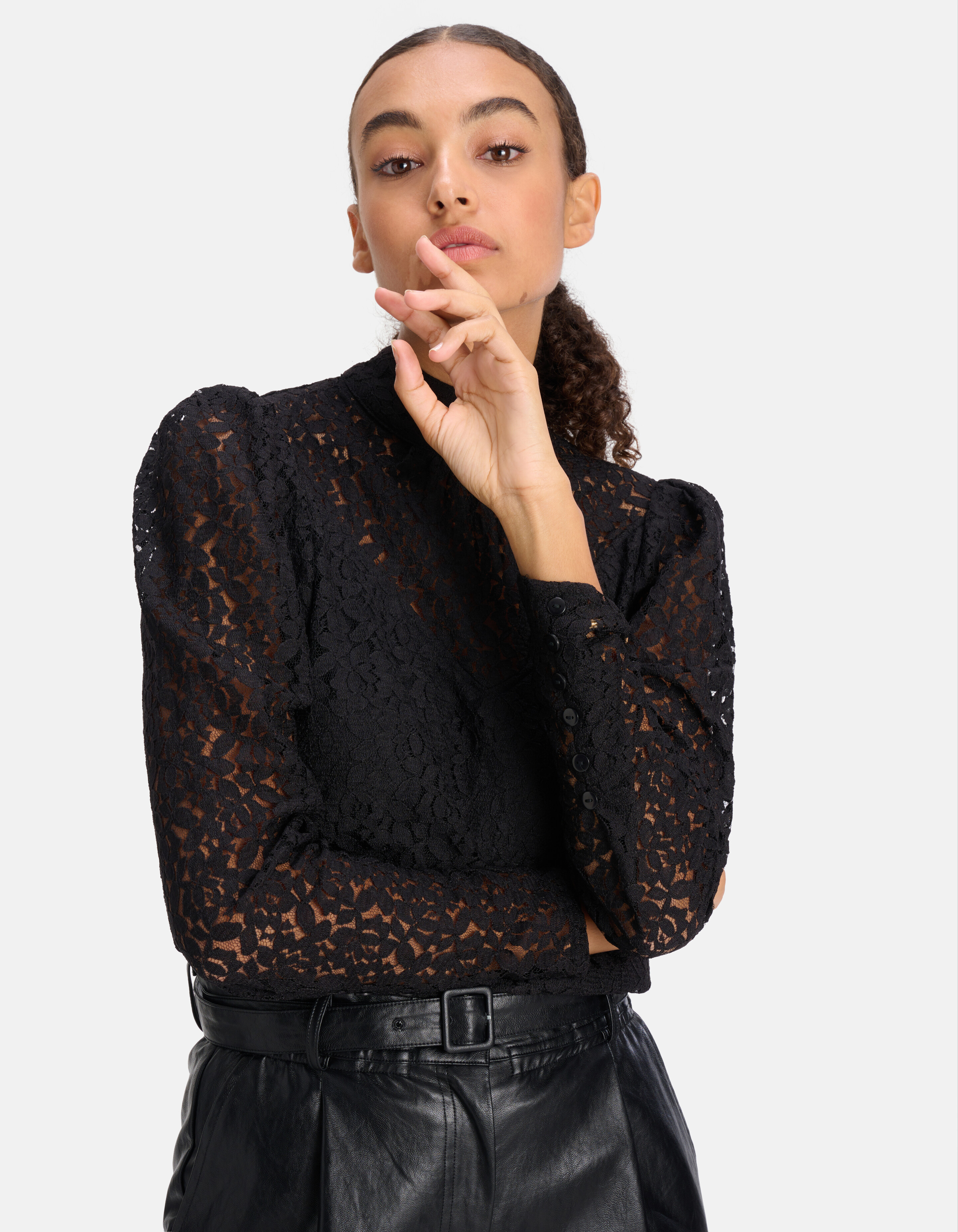 Kanten Blouse Zwart SHOEBY WOMEN
