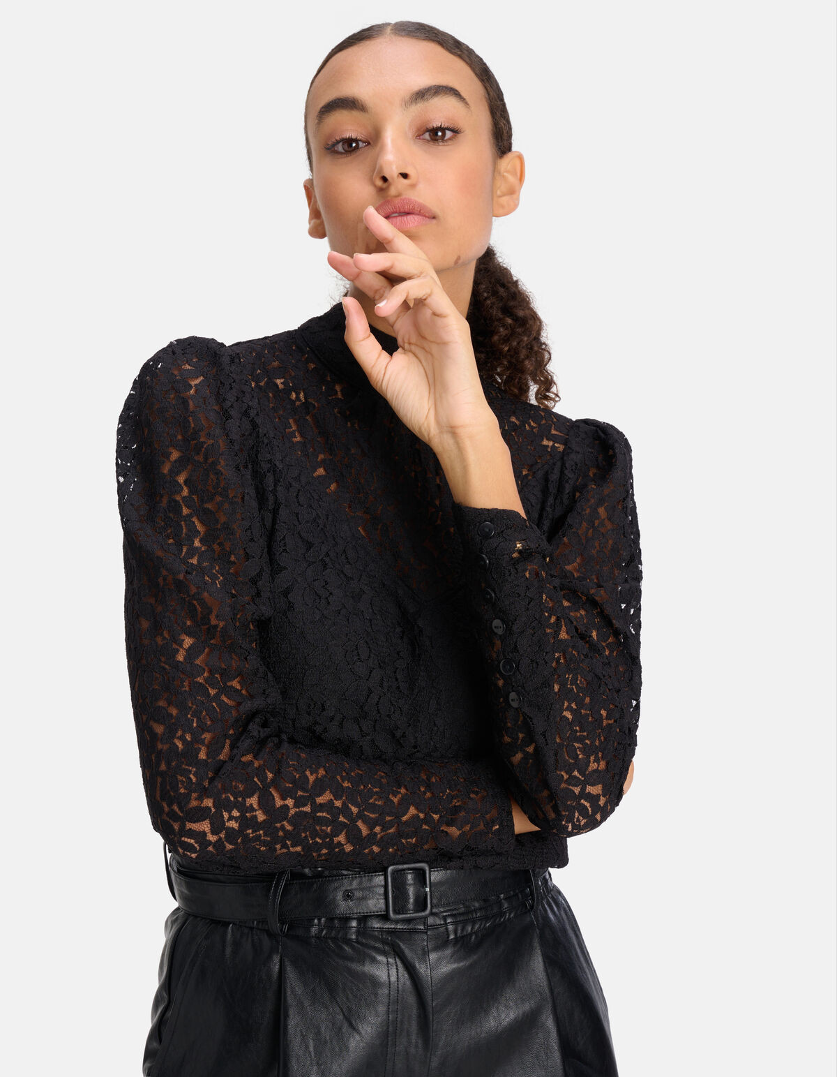 Kanten Blouse Zwart SHOEBY WOMEN