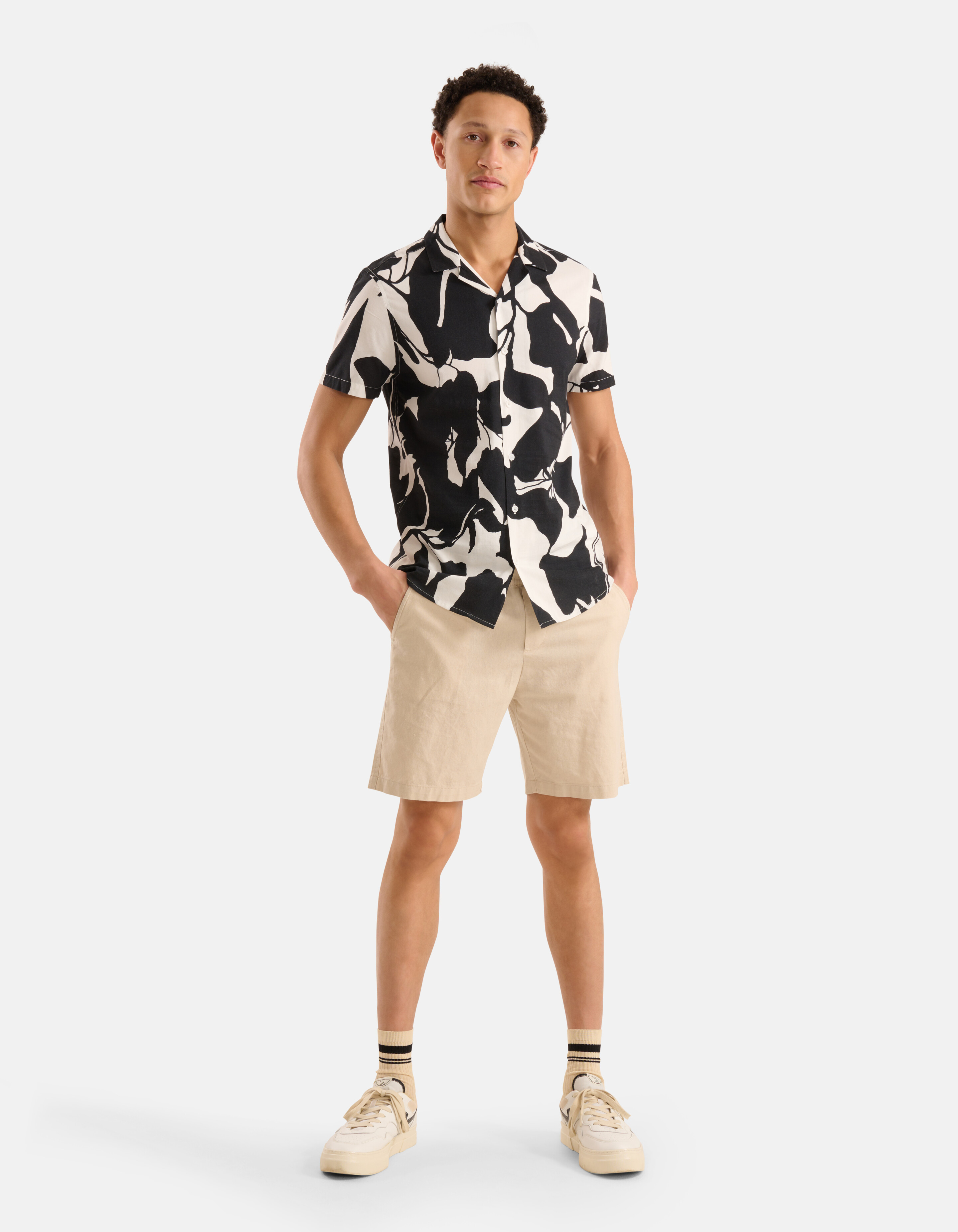 Artwork Overhemd Zwart/Wit SHOEBY MEN