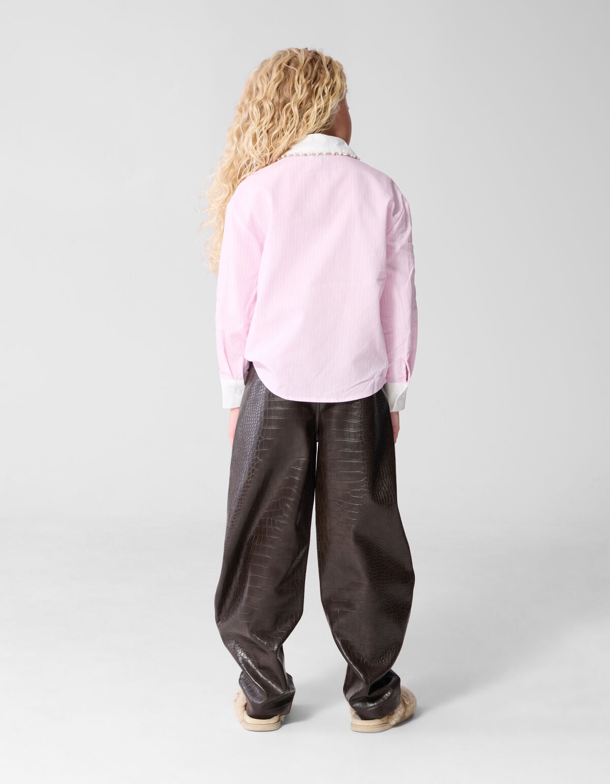 Pinstripe Blouse Roze SHOEBY GIRLS
