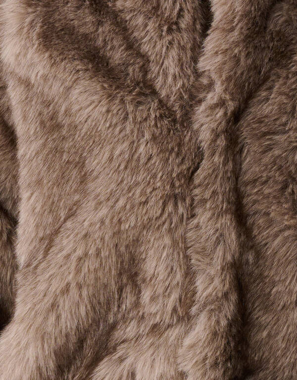 Hairy Fake Fur Jas Bruin SHOEBY WOMEN