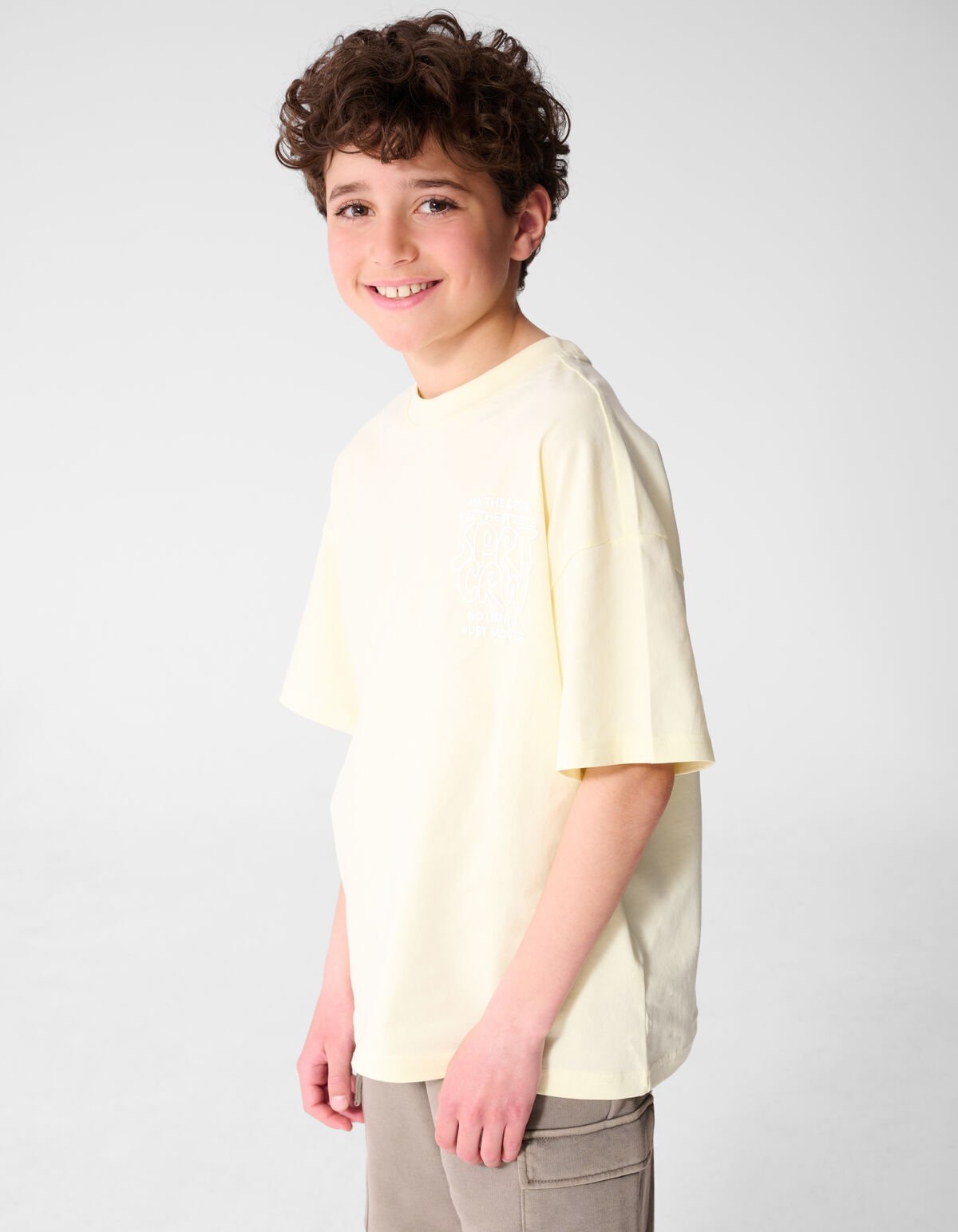 Sport Crew Artwork T-shirt Lichtgeel SHOEBY BOYS