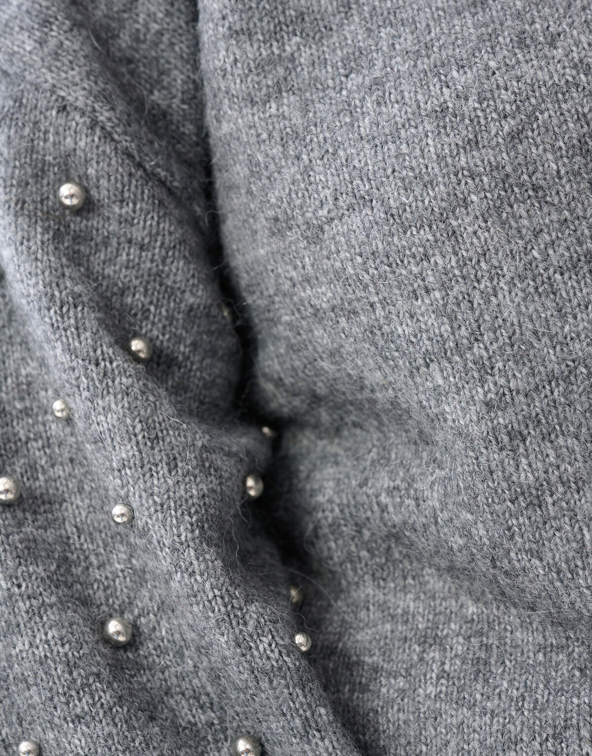 Studded Sleeve Trui Grijs SHOEBY WOMEN