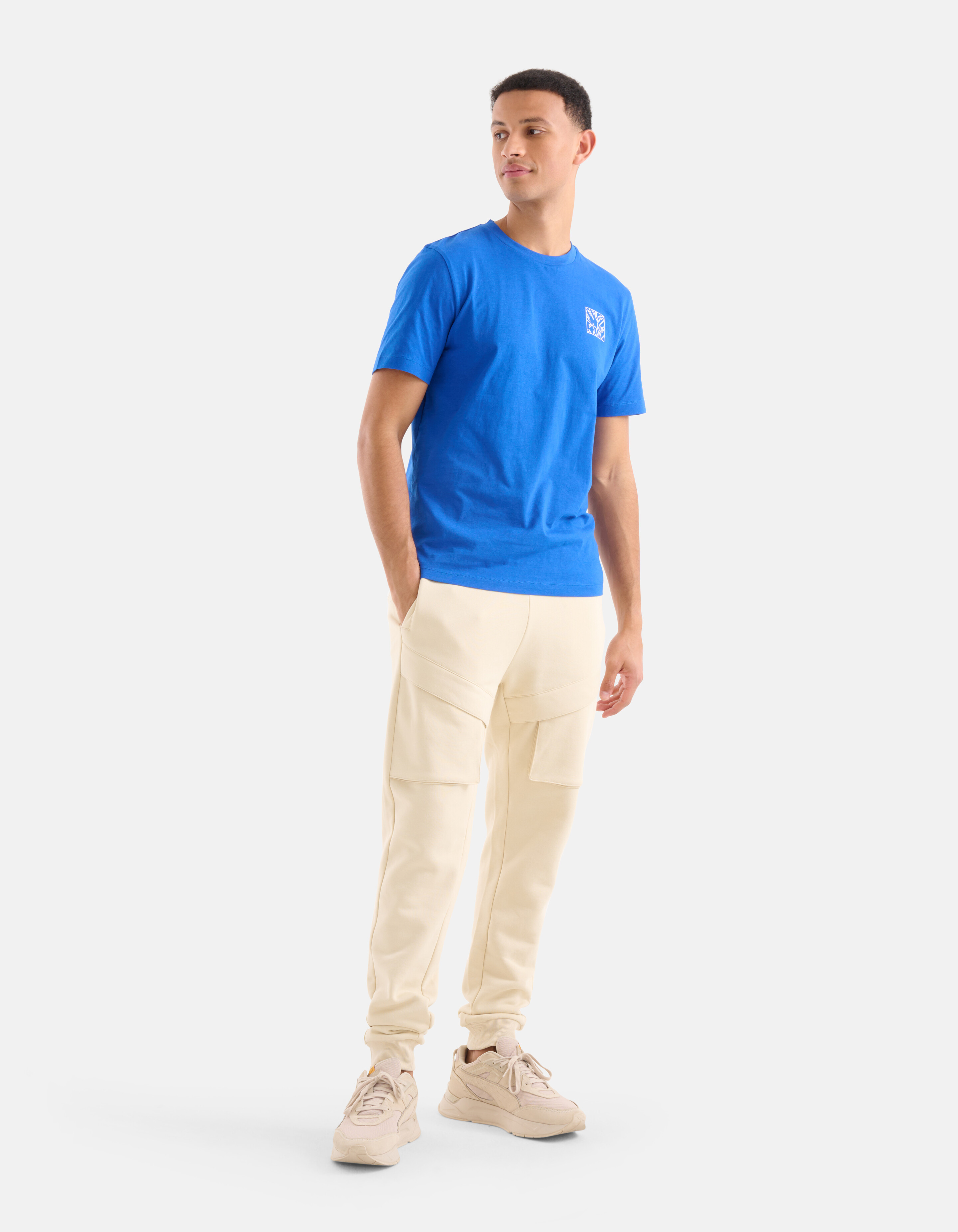 Line T-shirt Blauw SHOEBY MEN