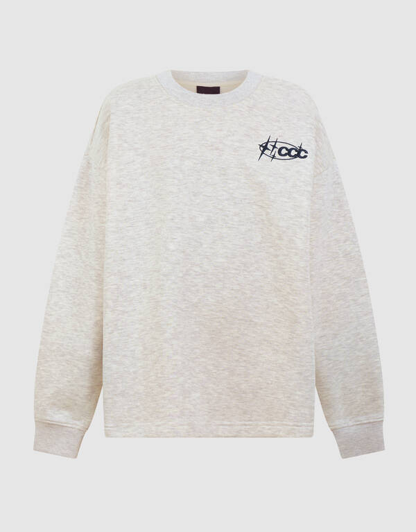 Culture Artwork Sweater Lichtgrijs SHOEBY BOYS