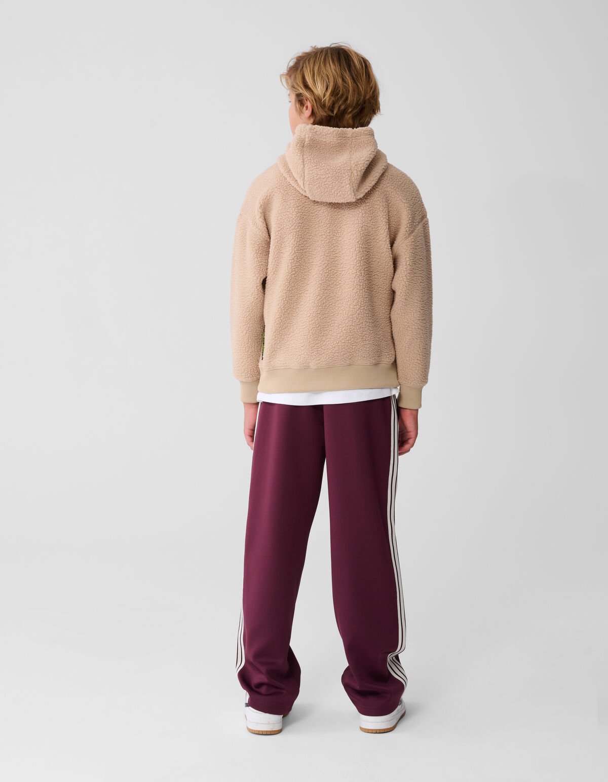 Sporty Wide Leg Broek Donkerrood SHOEBY BOYS