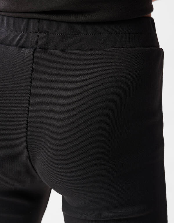 Rib Flared Legging Donkergrijs SHOEBY GIRLS