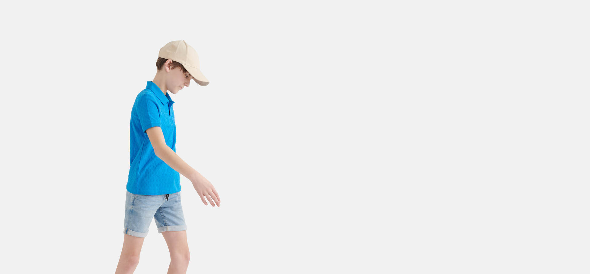 Blok Structuur Polo Blauw SHOEBY BOYS