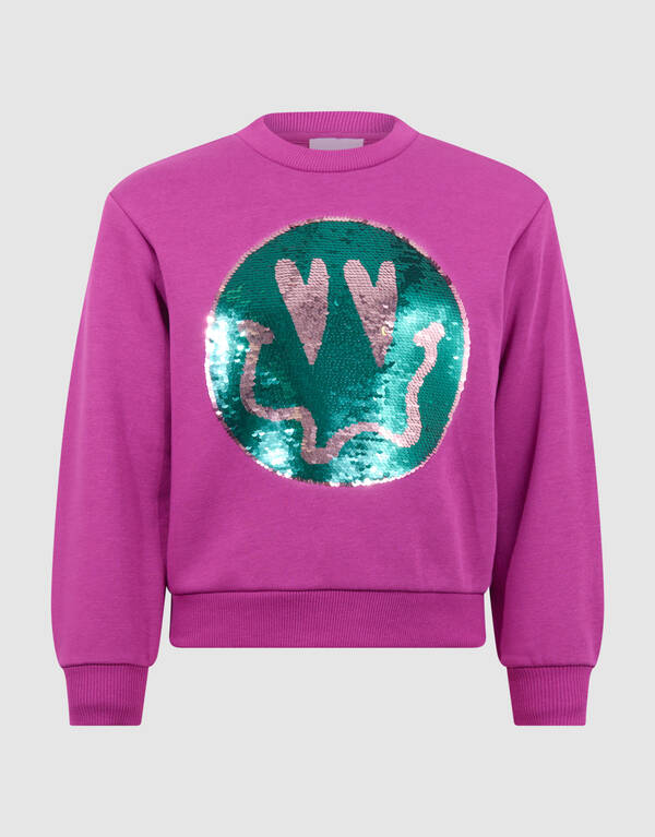 Two Way Sequin Sweater Roze SHOEBY GIRLS