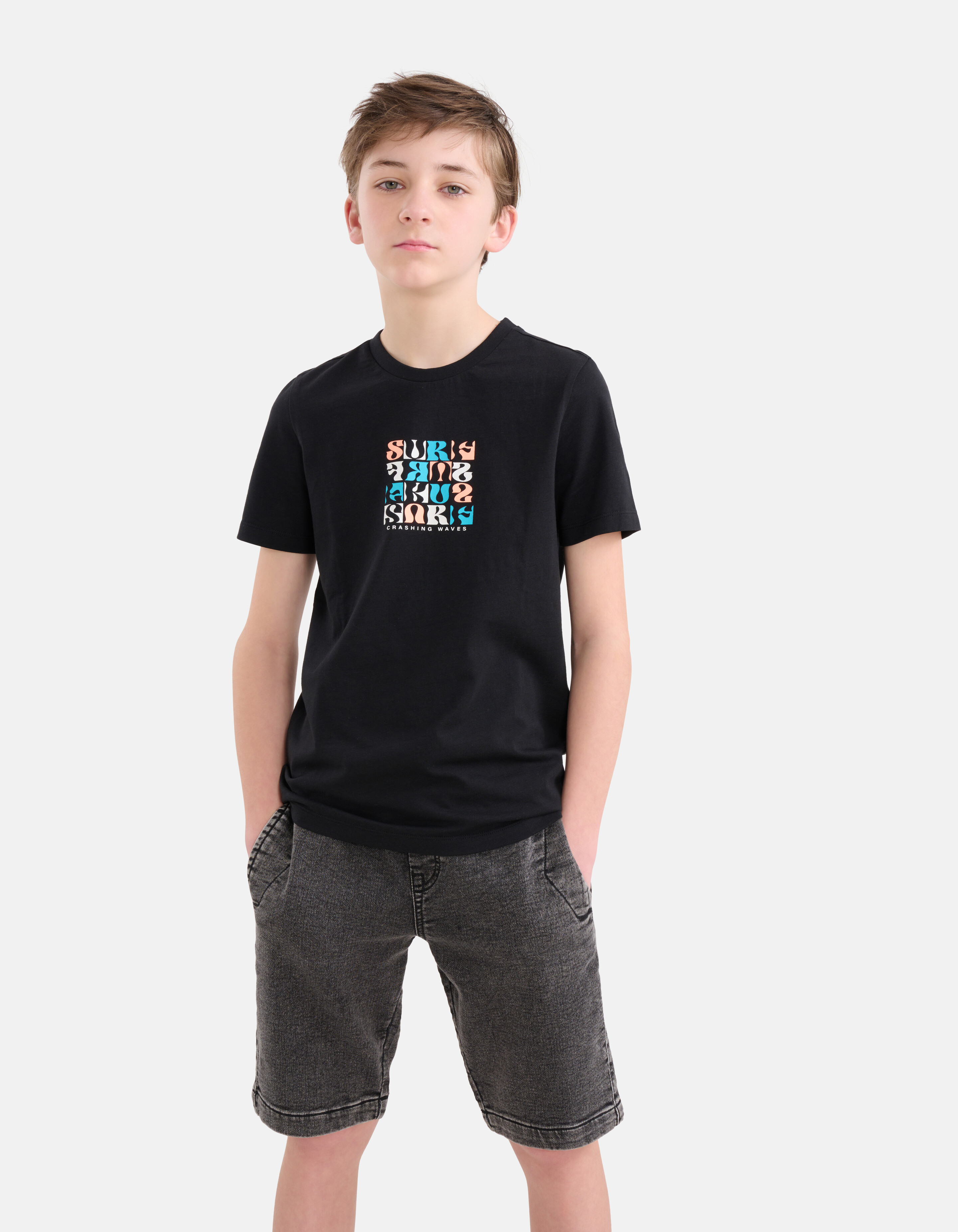 Artwork T-shirt Zwart SHOEBY BOYS