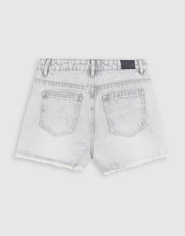 Destroy Denim Short Lichtgrijs SHOEBY GIRLS