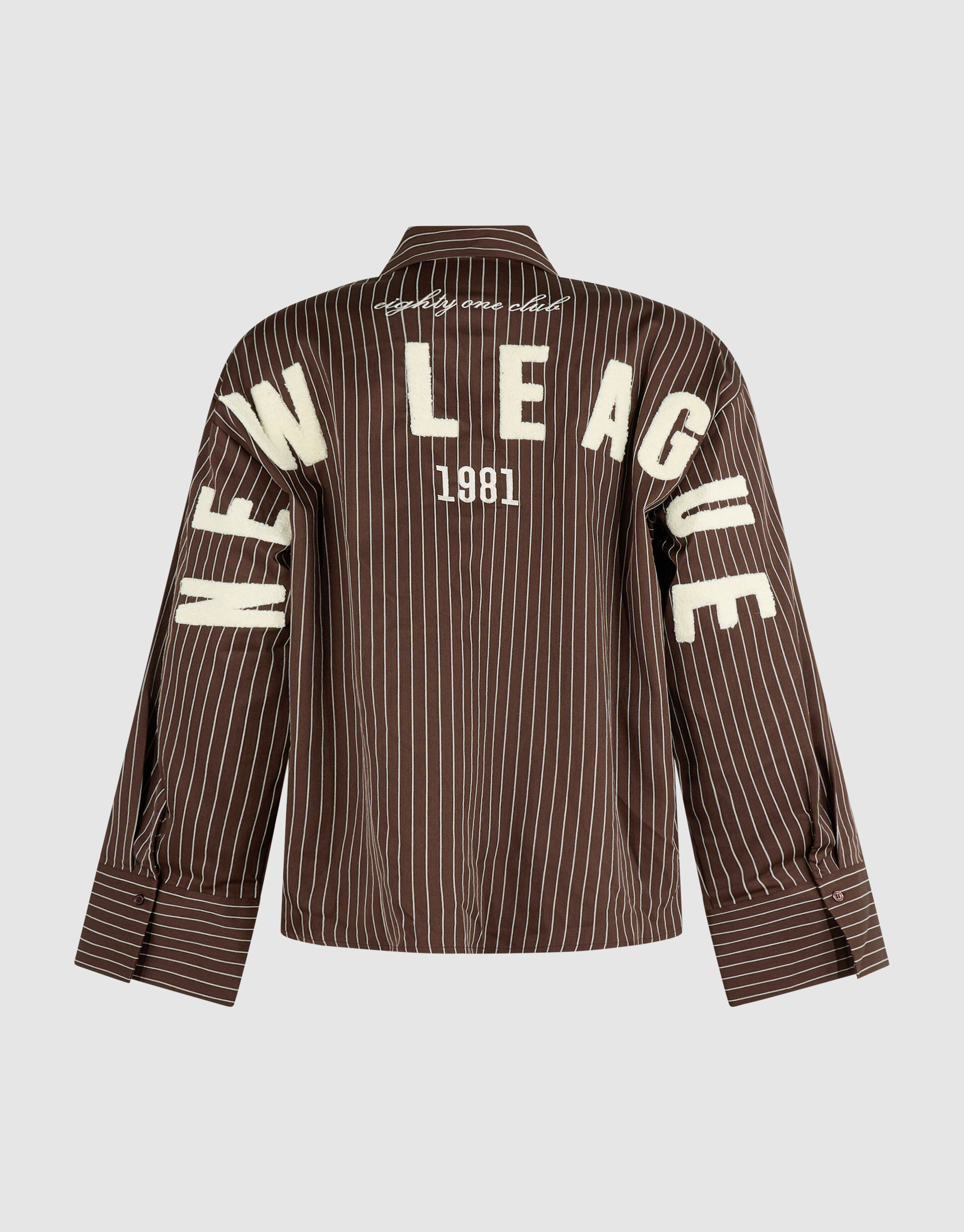 Pinstripe Oversized Fit Blouse Bruin SHOEBY WOMEN
