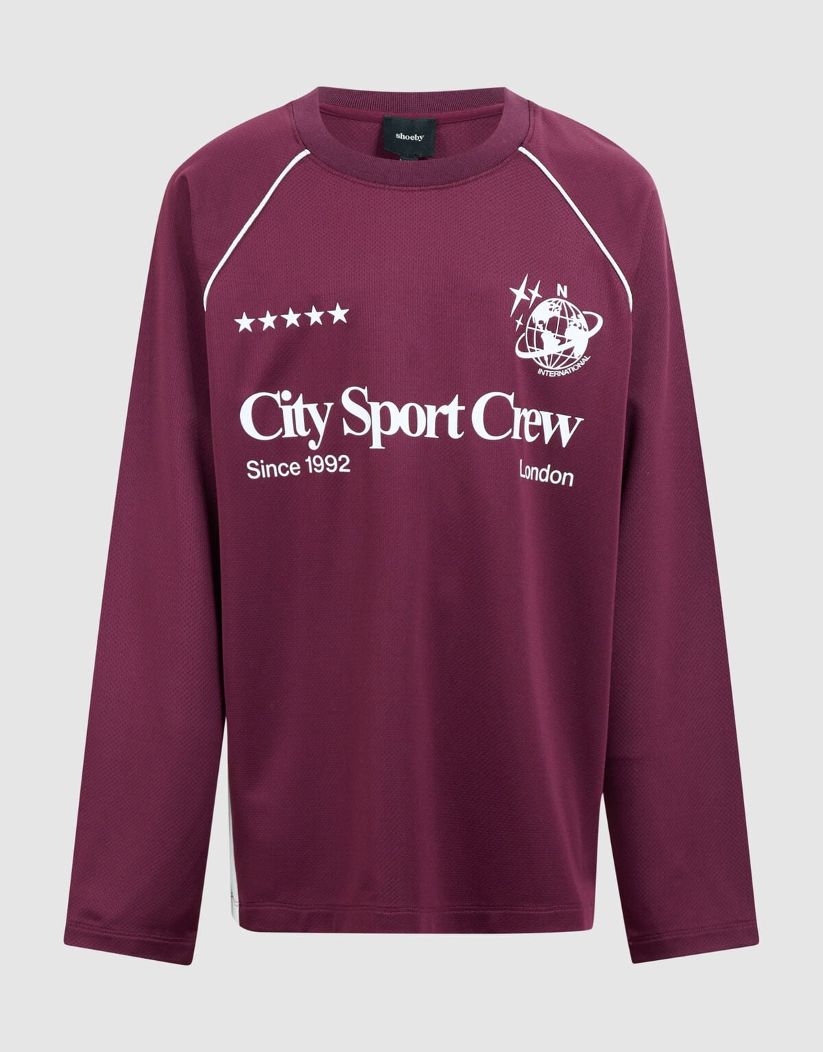 Sporty Longsleeve T-shirt Donkerrood SHOEBY BOYS