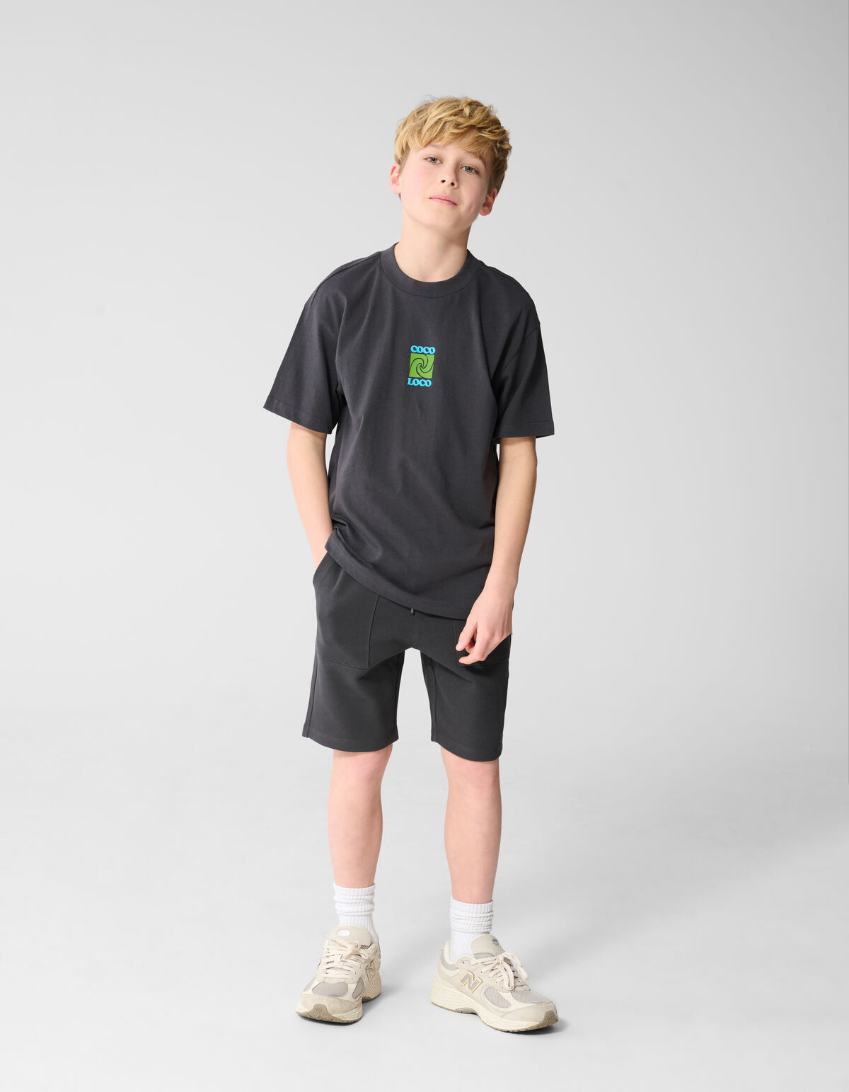 Coco Loco Artwork T-shirt Donkergrijs SHOEBY BOYS