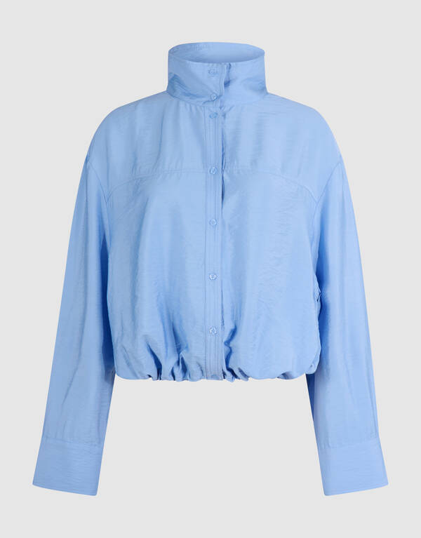 Drawstring Blouse Blauw SHOEBY WOMEN