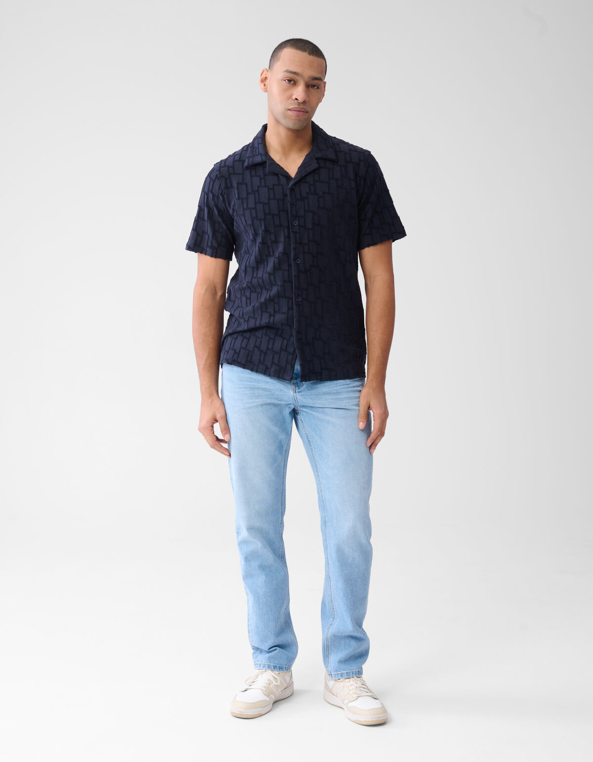 Structuur Shirt Blauw SHOEBY MEN