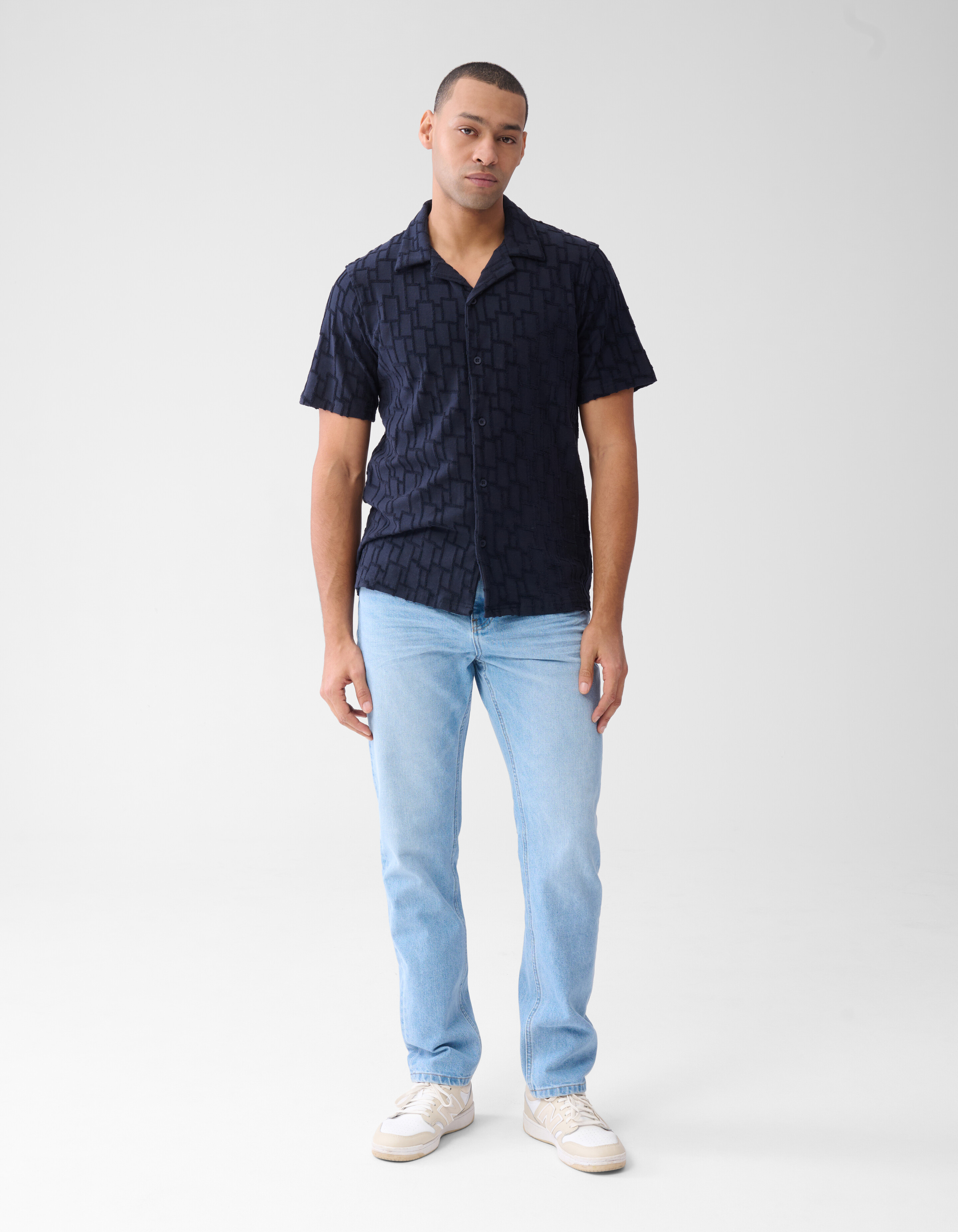 Structuur Shirt Blauw SHOEBY MEN