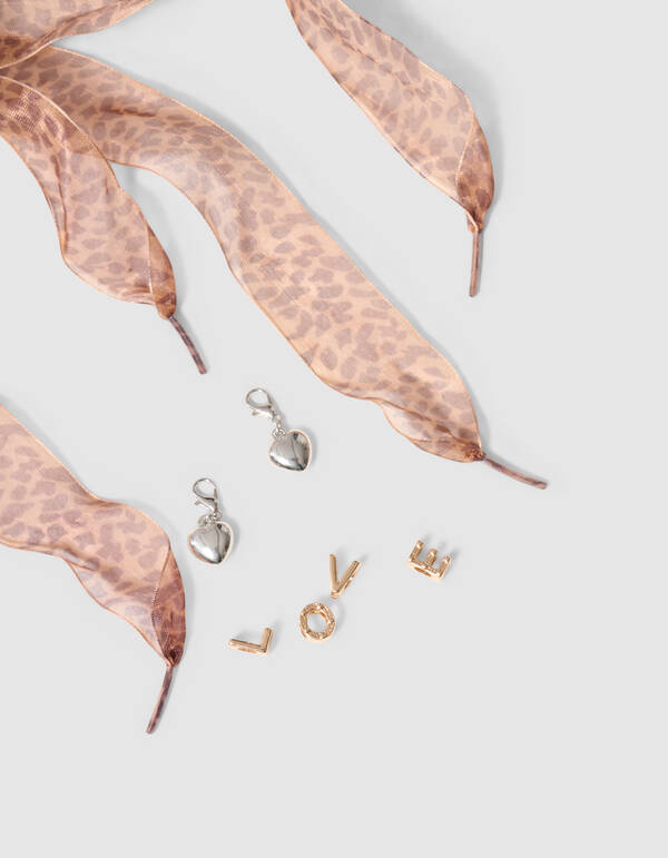 Leopard Schoenveters Bruin SHOEBY ACCESSOIRES