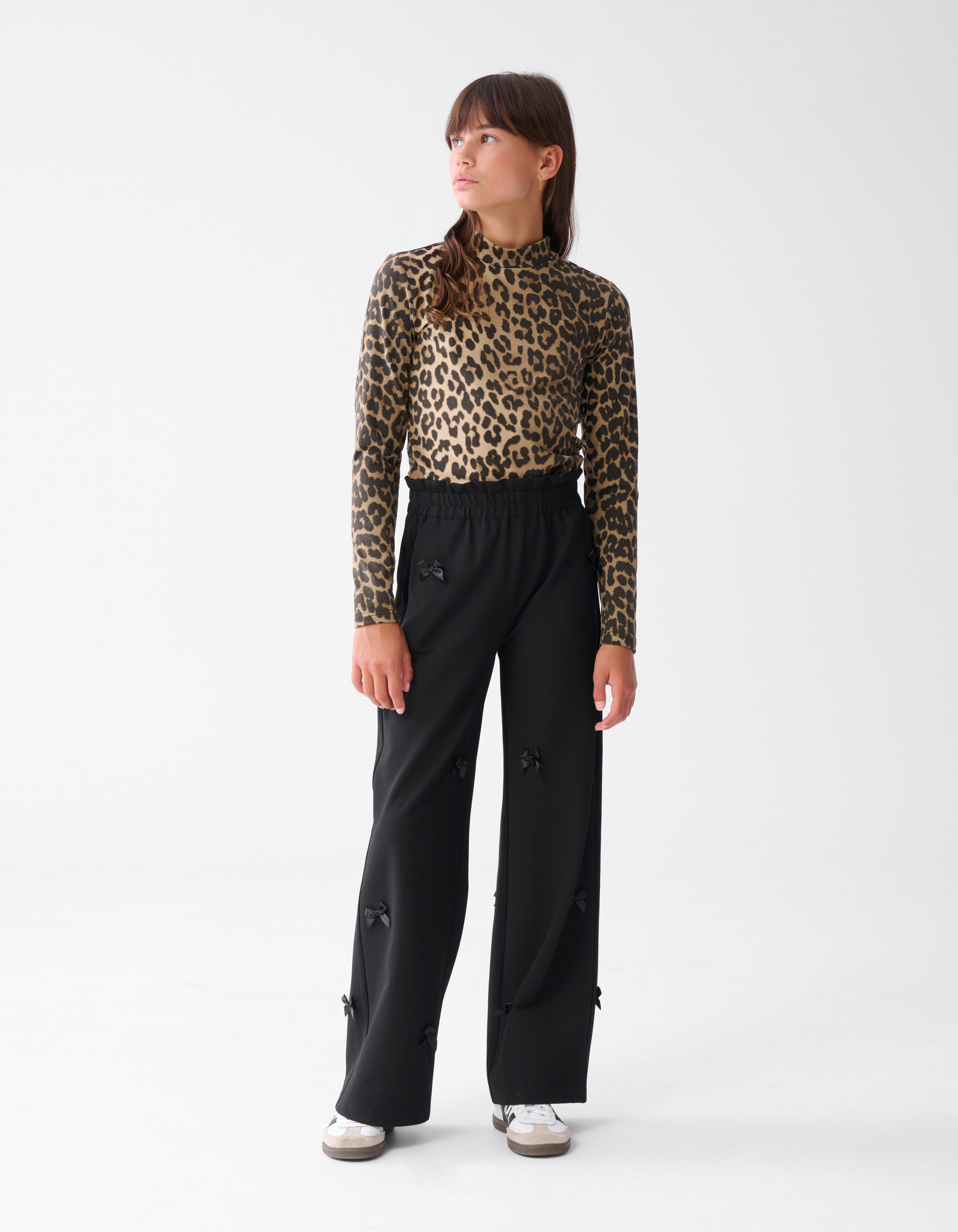 Strik Wide Leg Broek Zwart SHOEBY GIRLS