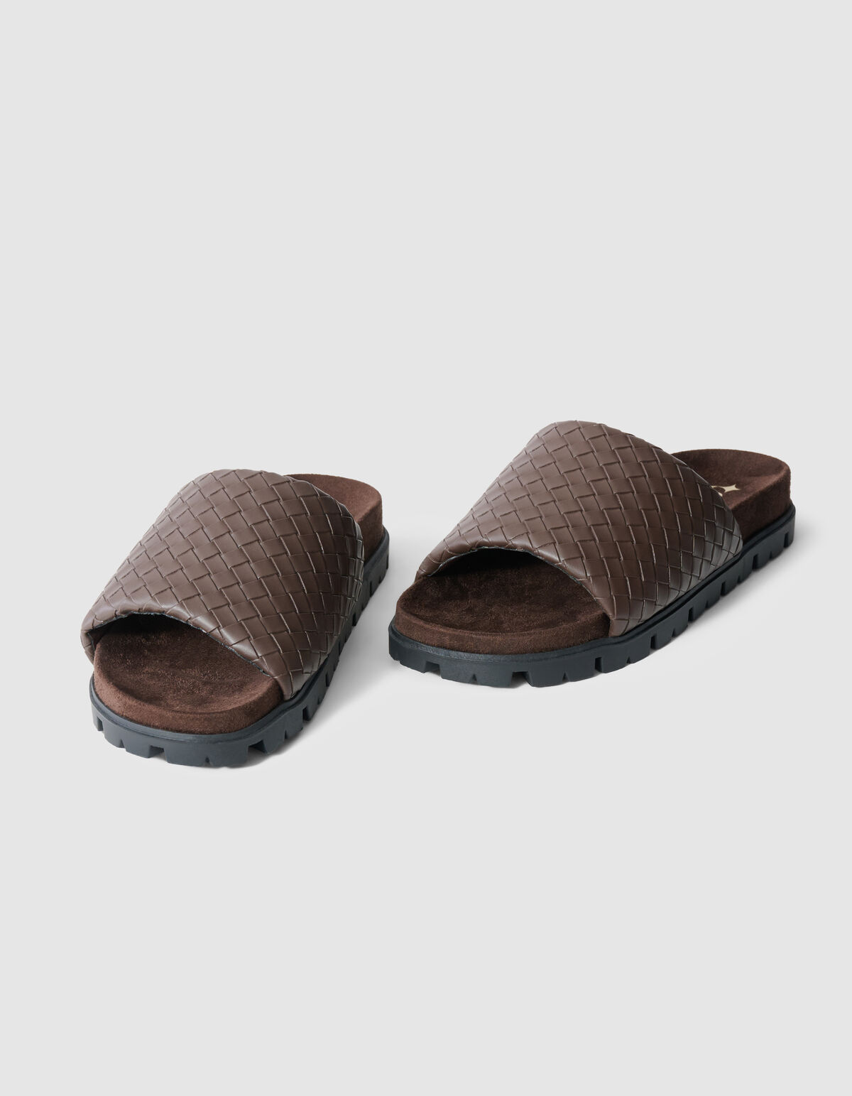 Braided Slipper Donkerbruin SHOEBY SHOES