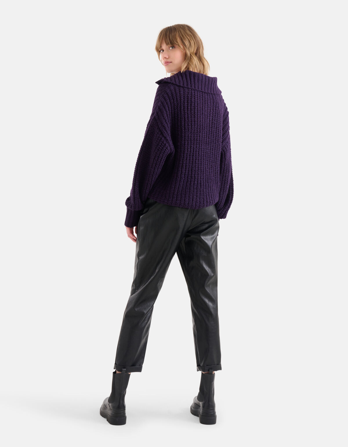 Collar Trui Donkerpaars SHOEBY WOMEN