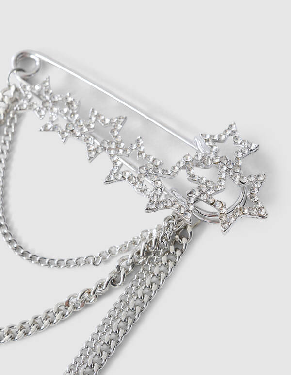 Star Chain Broche Zilver SHOEBY ACCESSOIRES