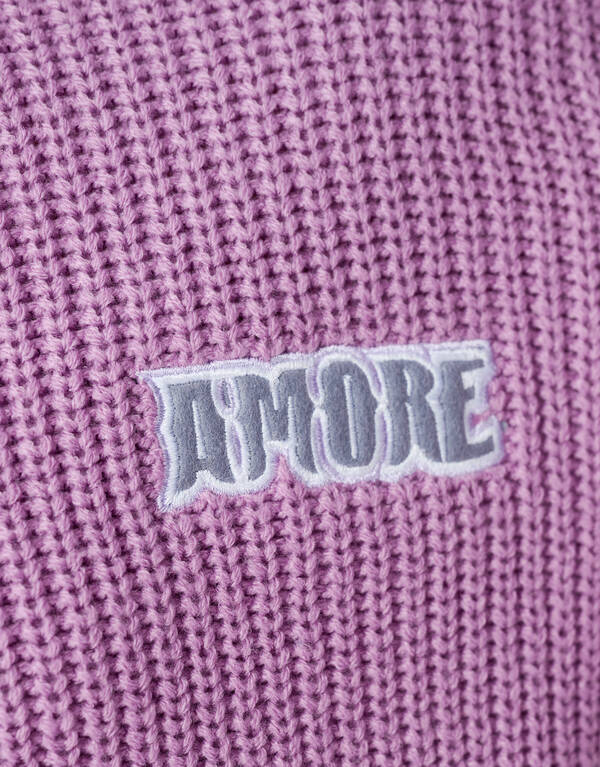 Embroidery Knit Trui Paars SHOEBY GIRLS