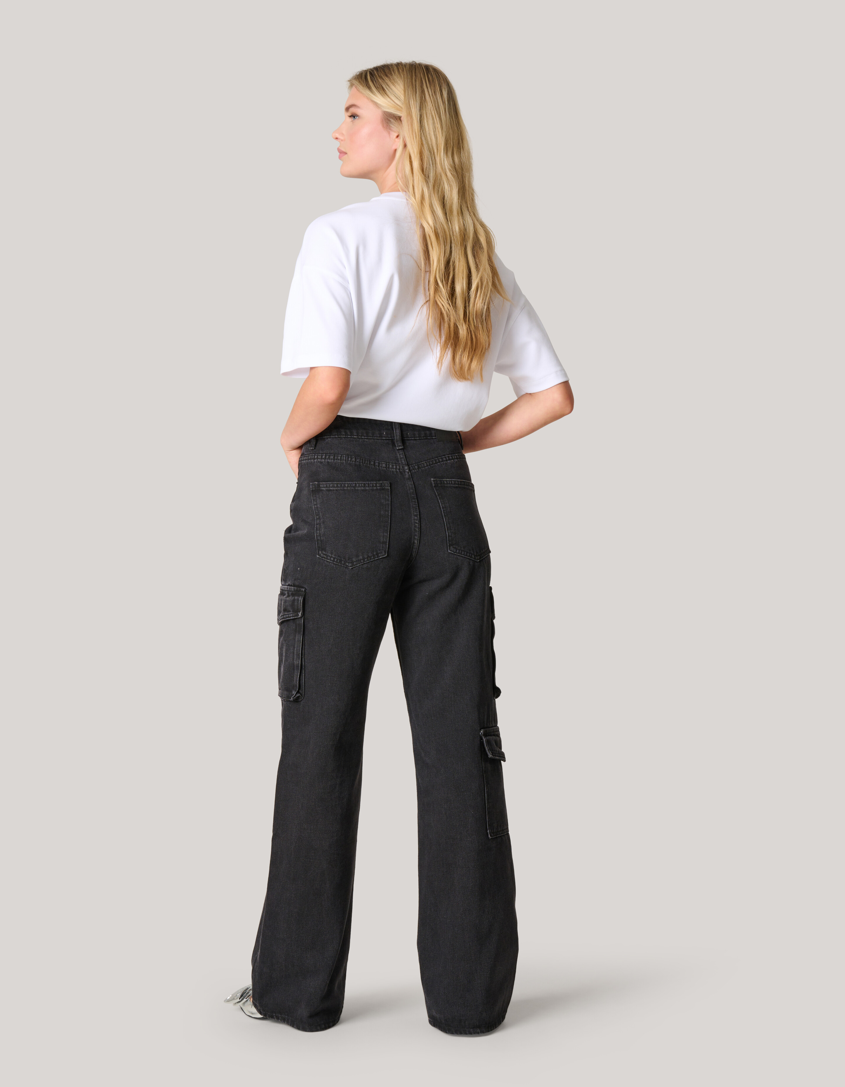 Cargo Loose Fit Jeans Zwart SHOEBY WOMEN