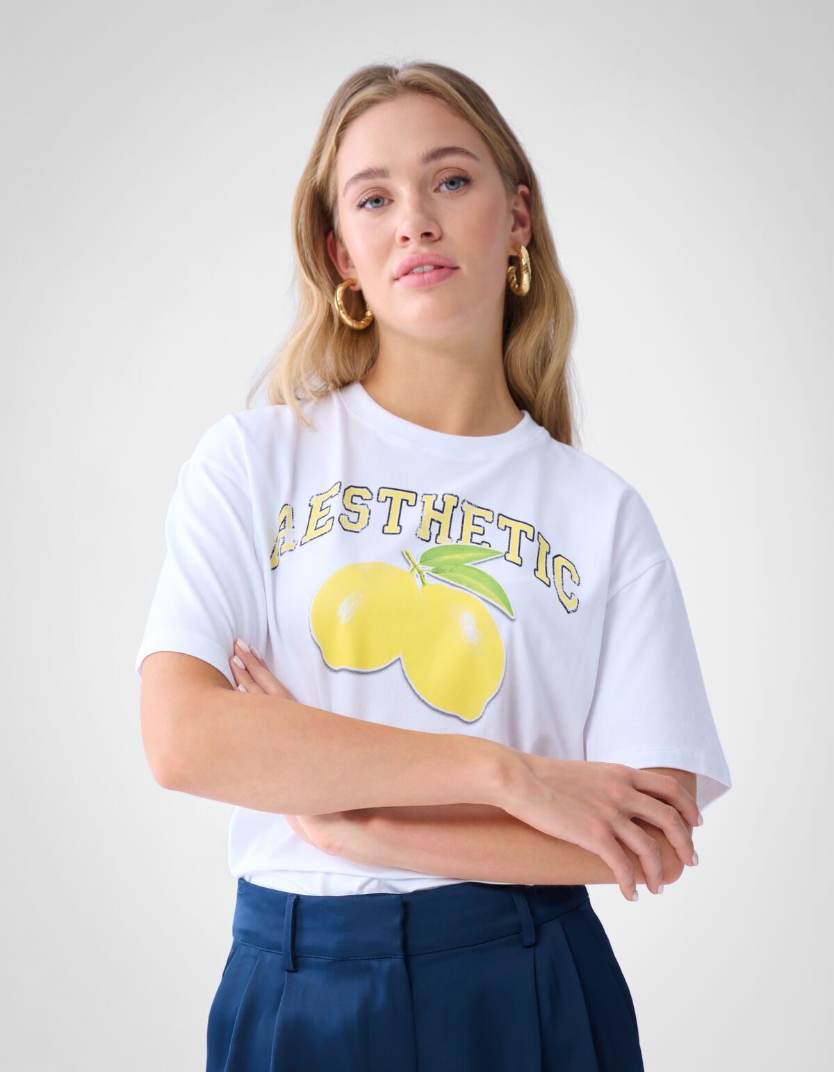 Artwork T-shirt Wit SHOEBY WOMEN