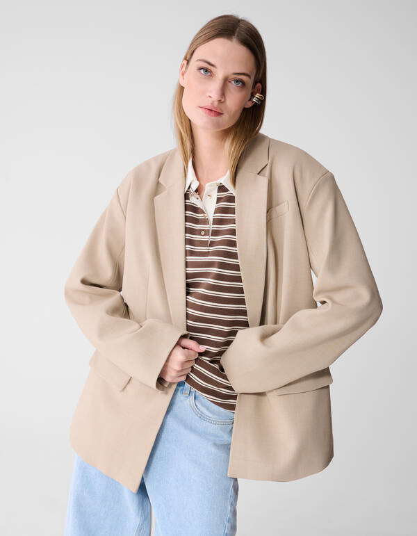 Melange Blazer Zand SHOEBY WOMEN