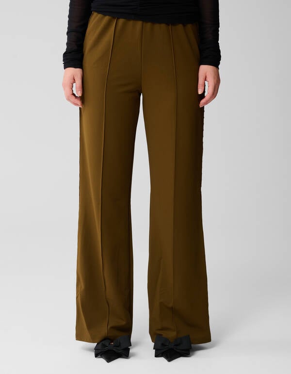 Studs Tape Wide Leg Broek Khaki SHOEBY WOMEN