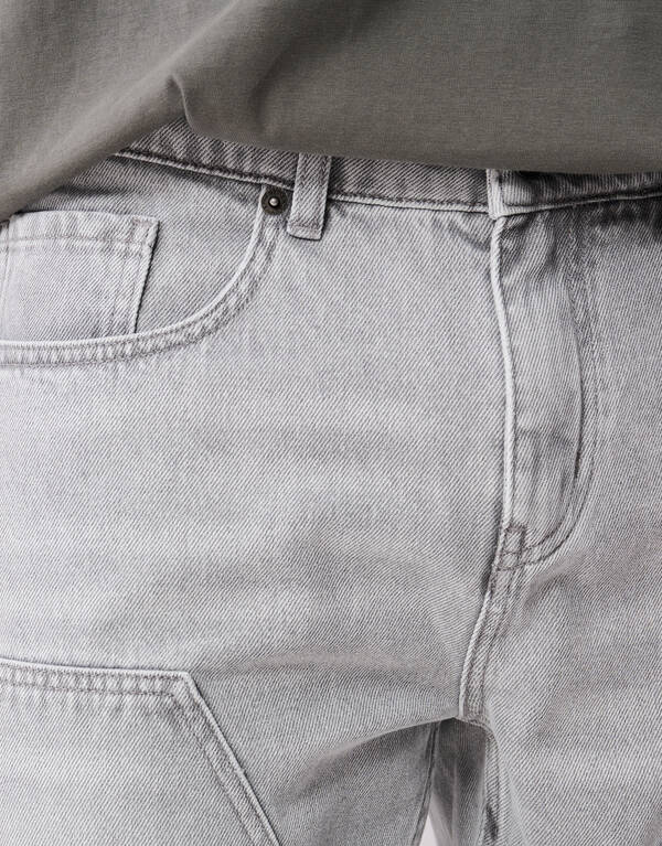 Loose Tapered Fit Jeans Lichtgrijs L32 SHOEBY MEN