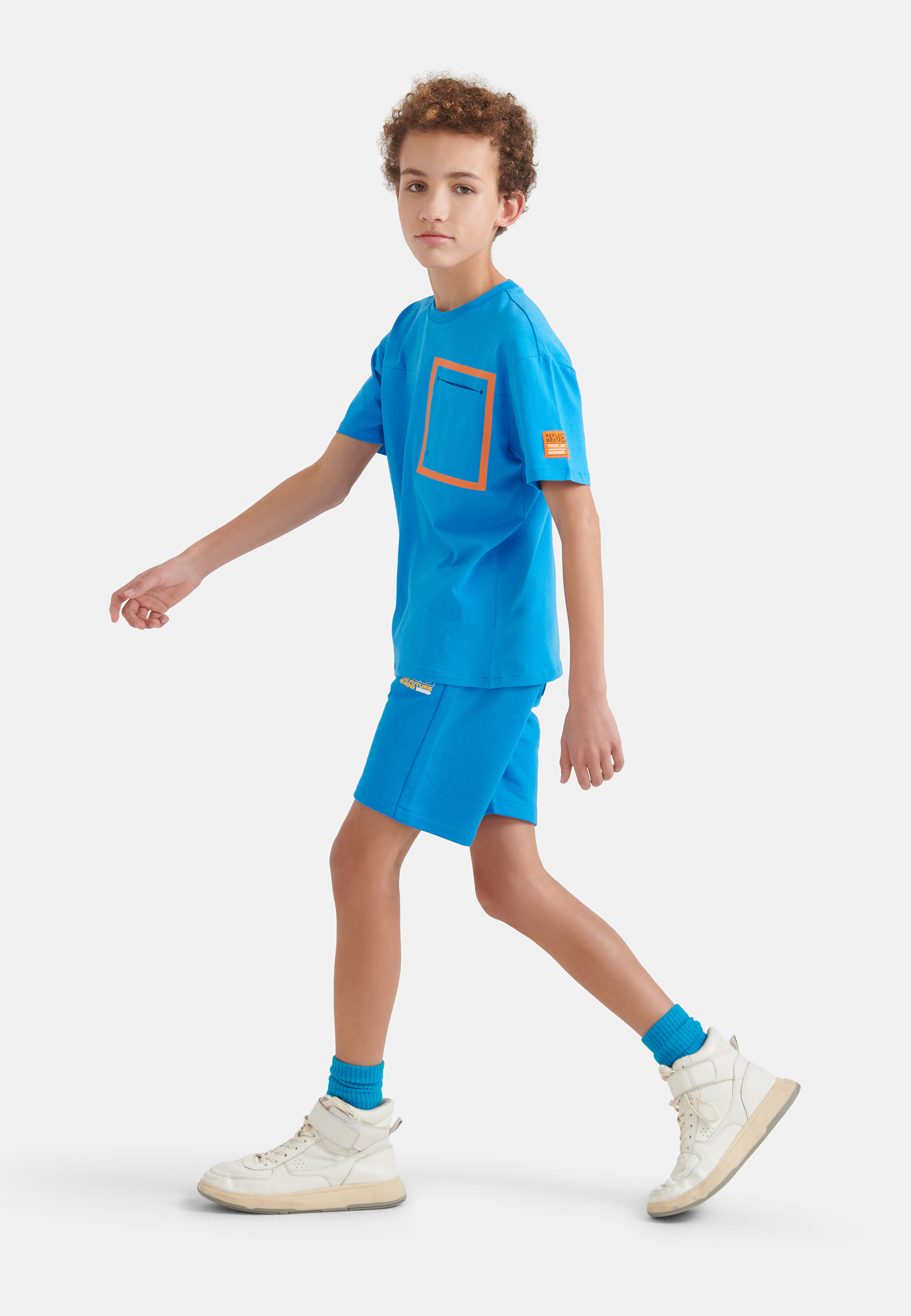 Relaxed Fit T-shirt Blauw SHOEBY BOYS