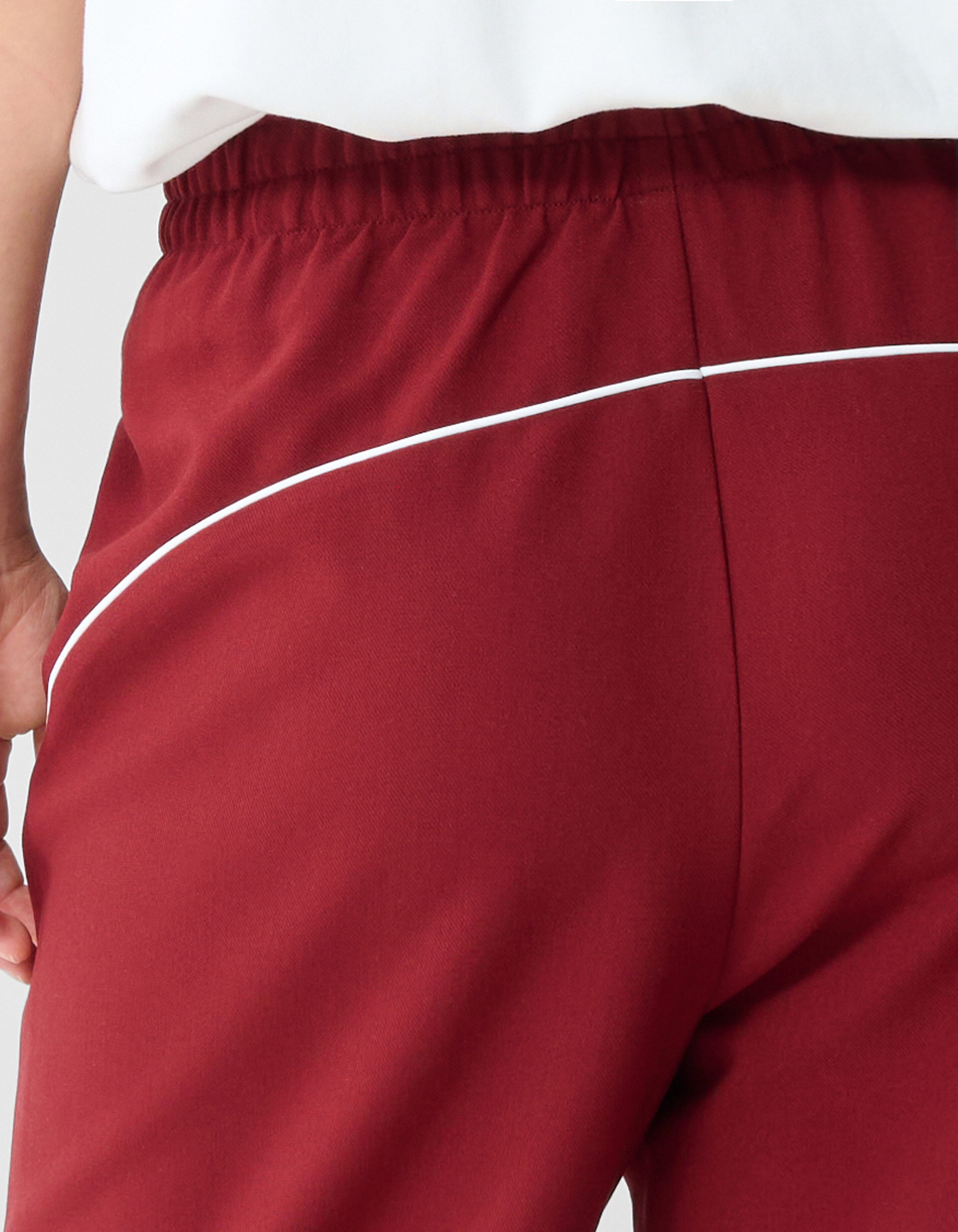 Sporty Wide Leg Broek Rood SHOEBY WOMEN