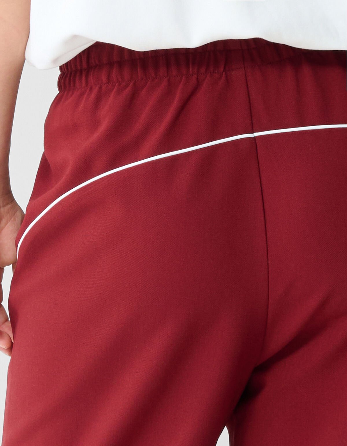 Sporty Wide Leg Broek Rood SHOEBY WOMEN