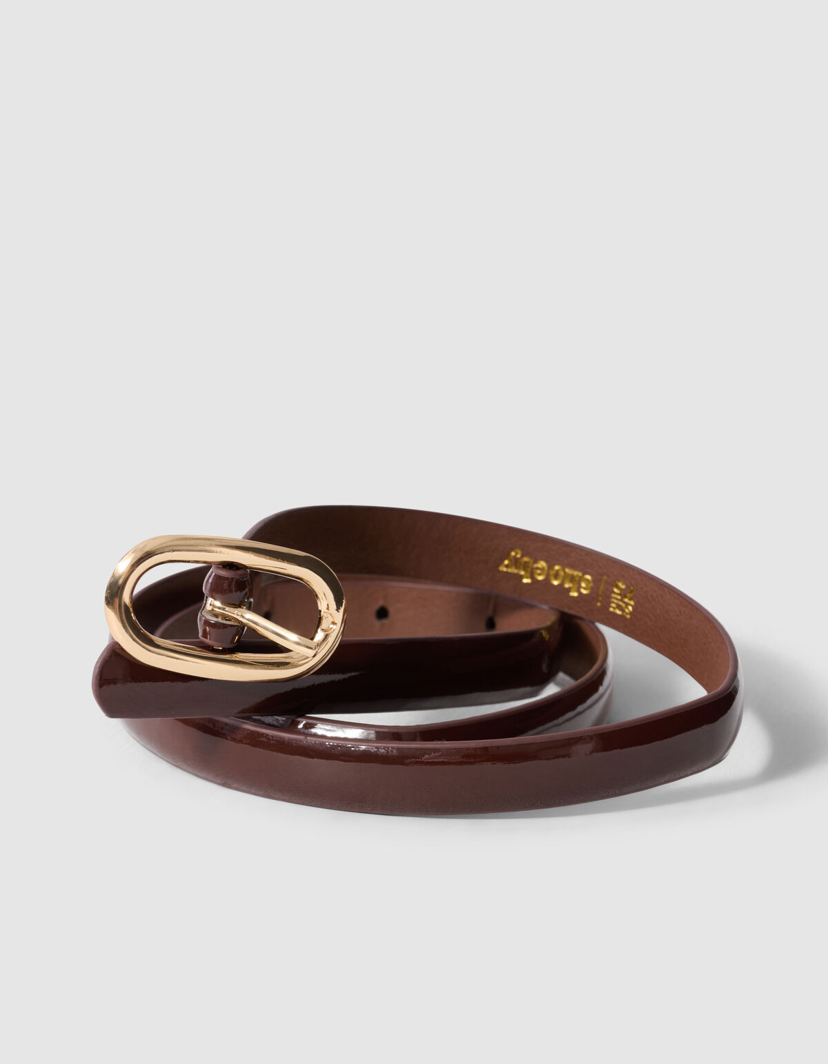 Smalle Riem Donkerbruin/Goud SHOEBY ACCESSOIRES
