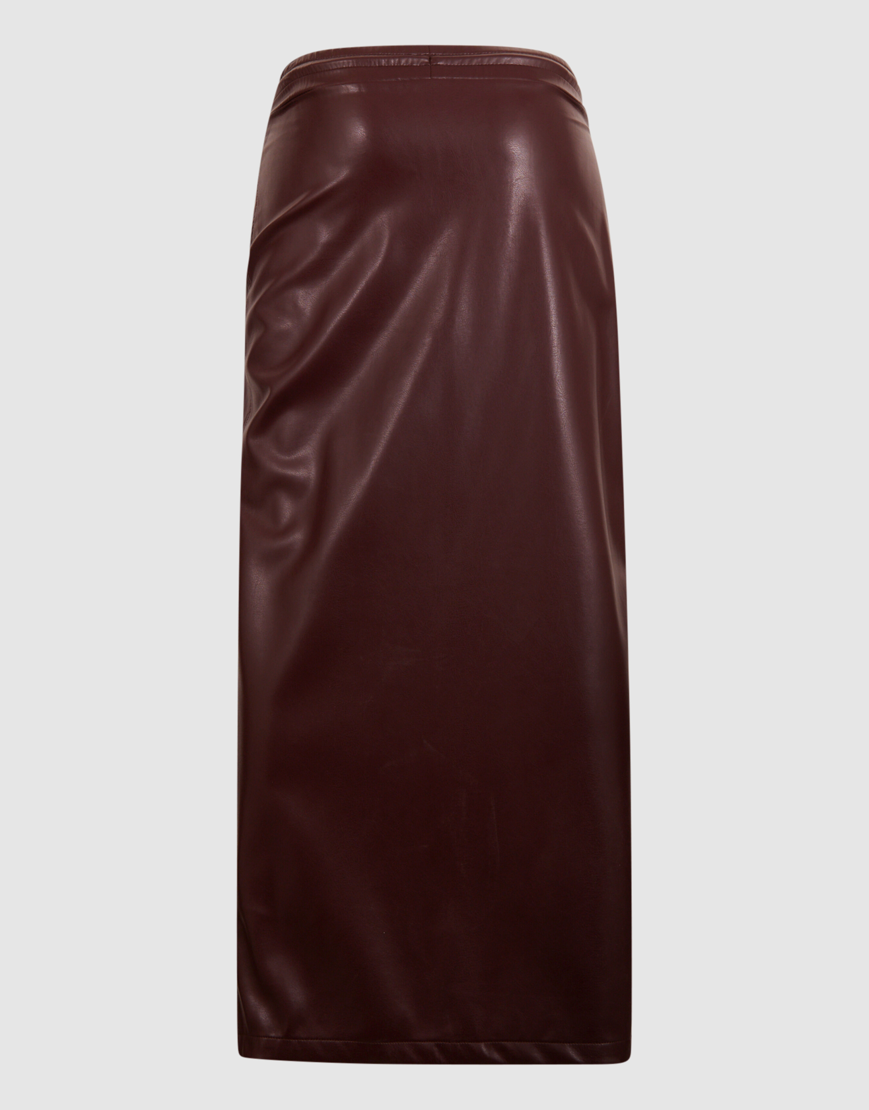 Vegan Leren Maxi Rok Donkerrood SHOEBY WOMEN