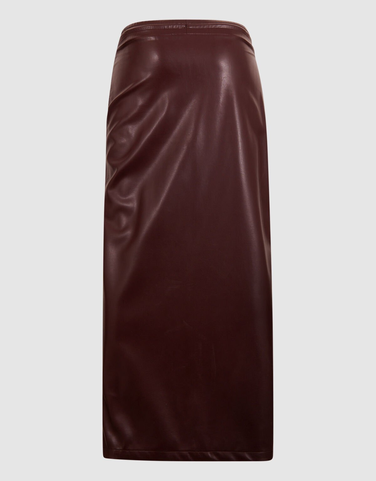 Vegan Leren Maxi Rok Donkerrood SHOEBY WOMEN