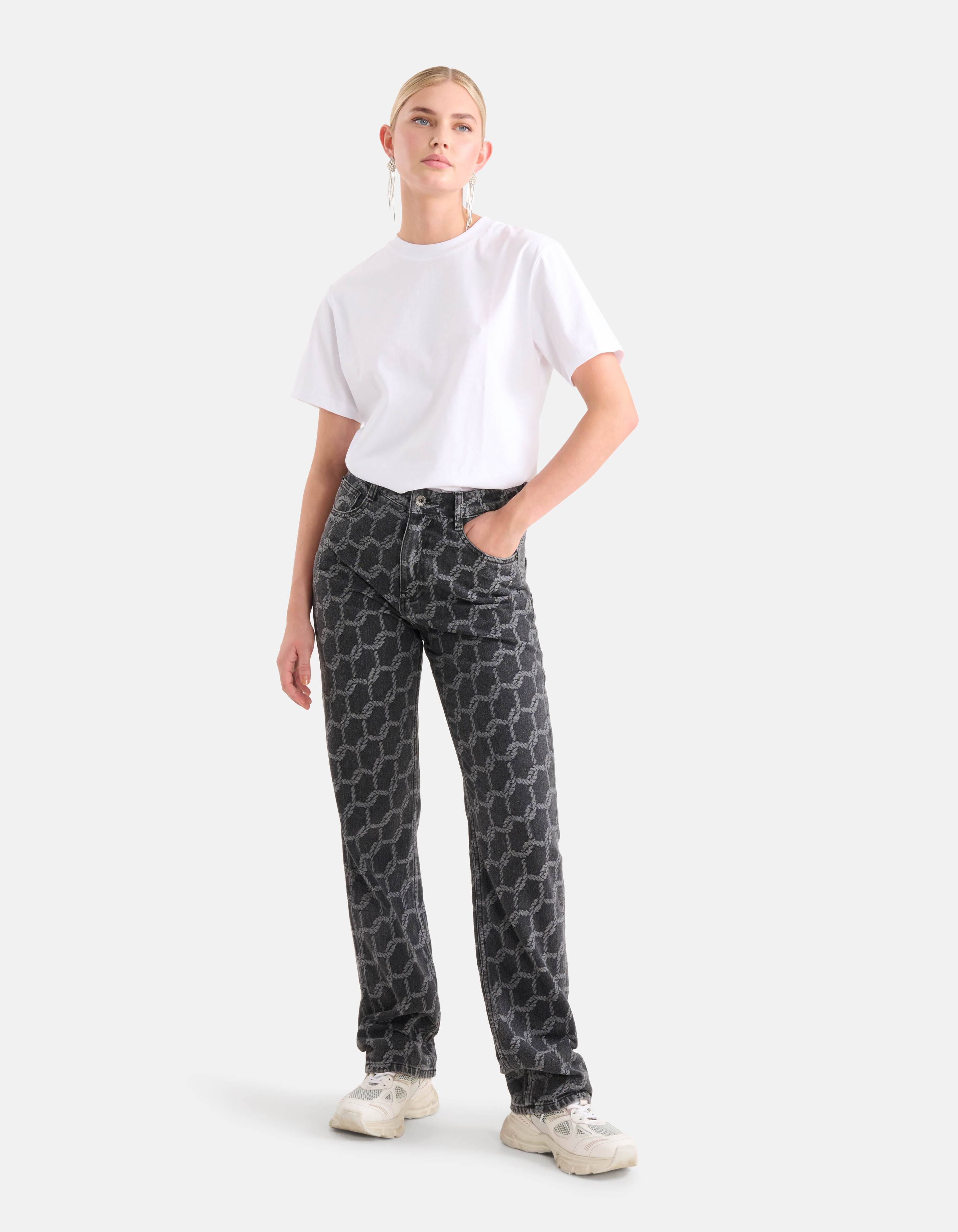 Basis T-shirt Wit SHOEBY WOMEN